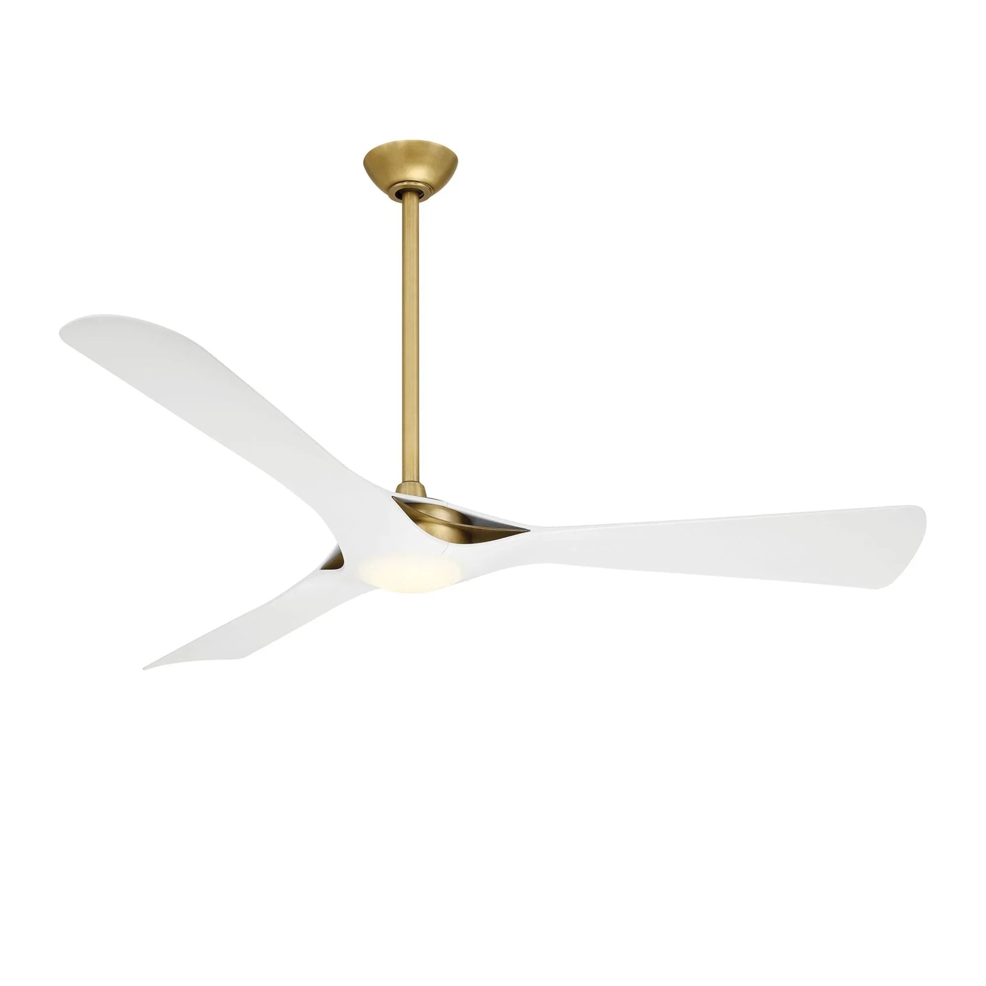 Bridge 60" Brass & White LED Smart Ceiling Fan