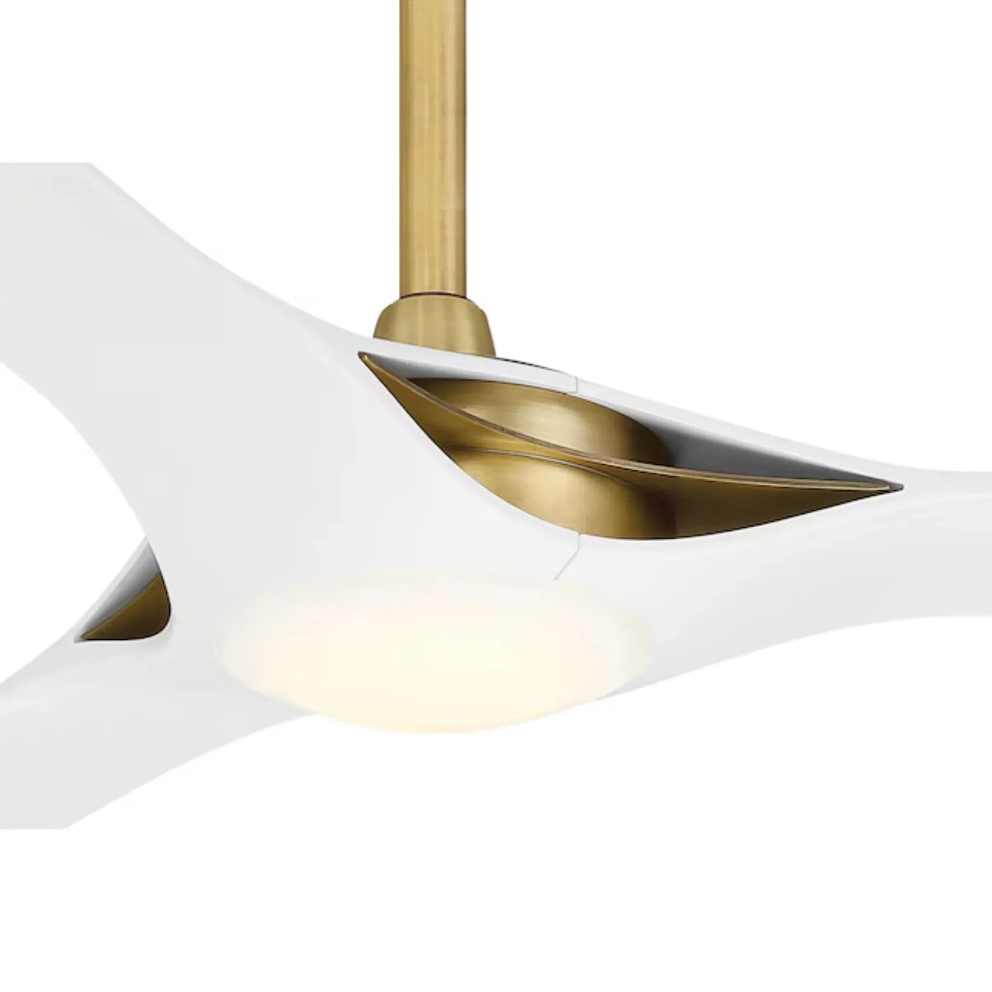 Bridge 60" Brass & White LED Smart Ceiling Fan