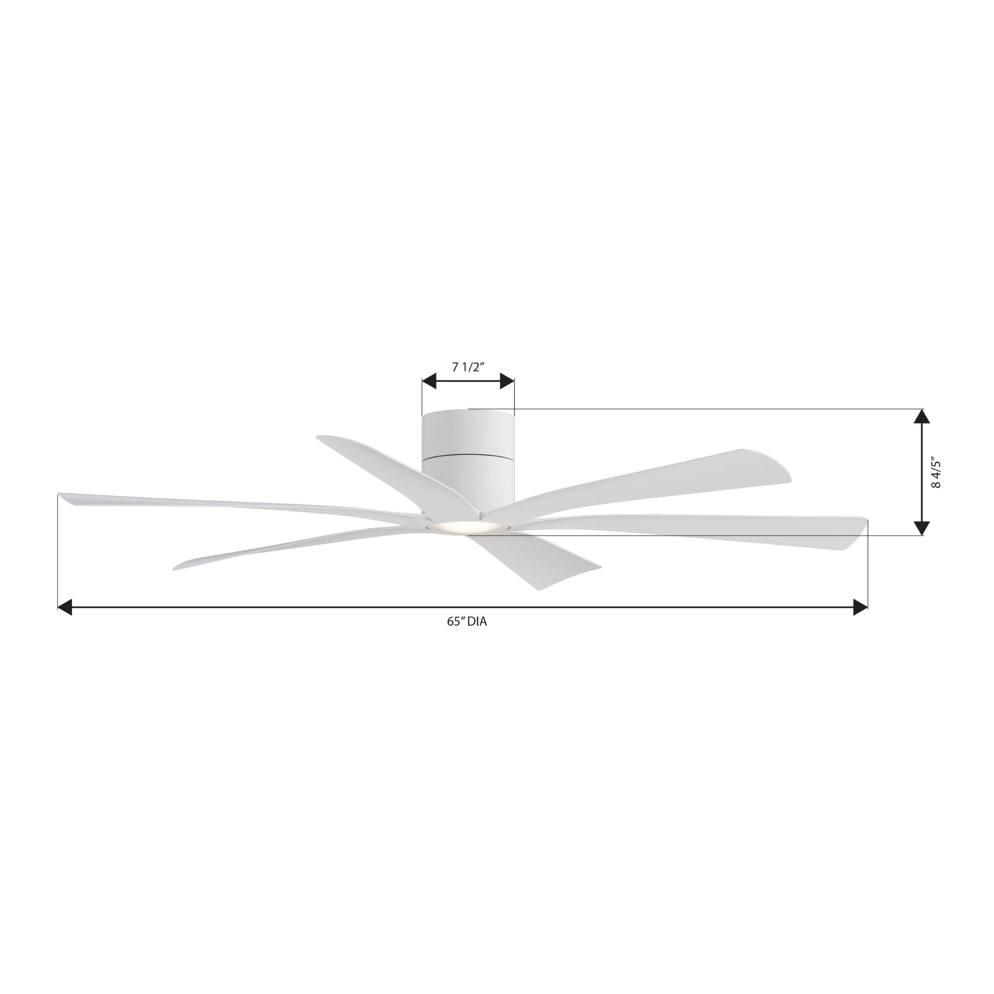 Minka Aire Brisano 65'' Smart Ceiling Fan with LED Light DC Motor Alabaster White