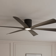 Minka Aire Brisano 65'' Smart Ceiling Fan with LED Light DC Motor Coal Black