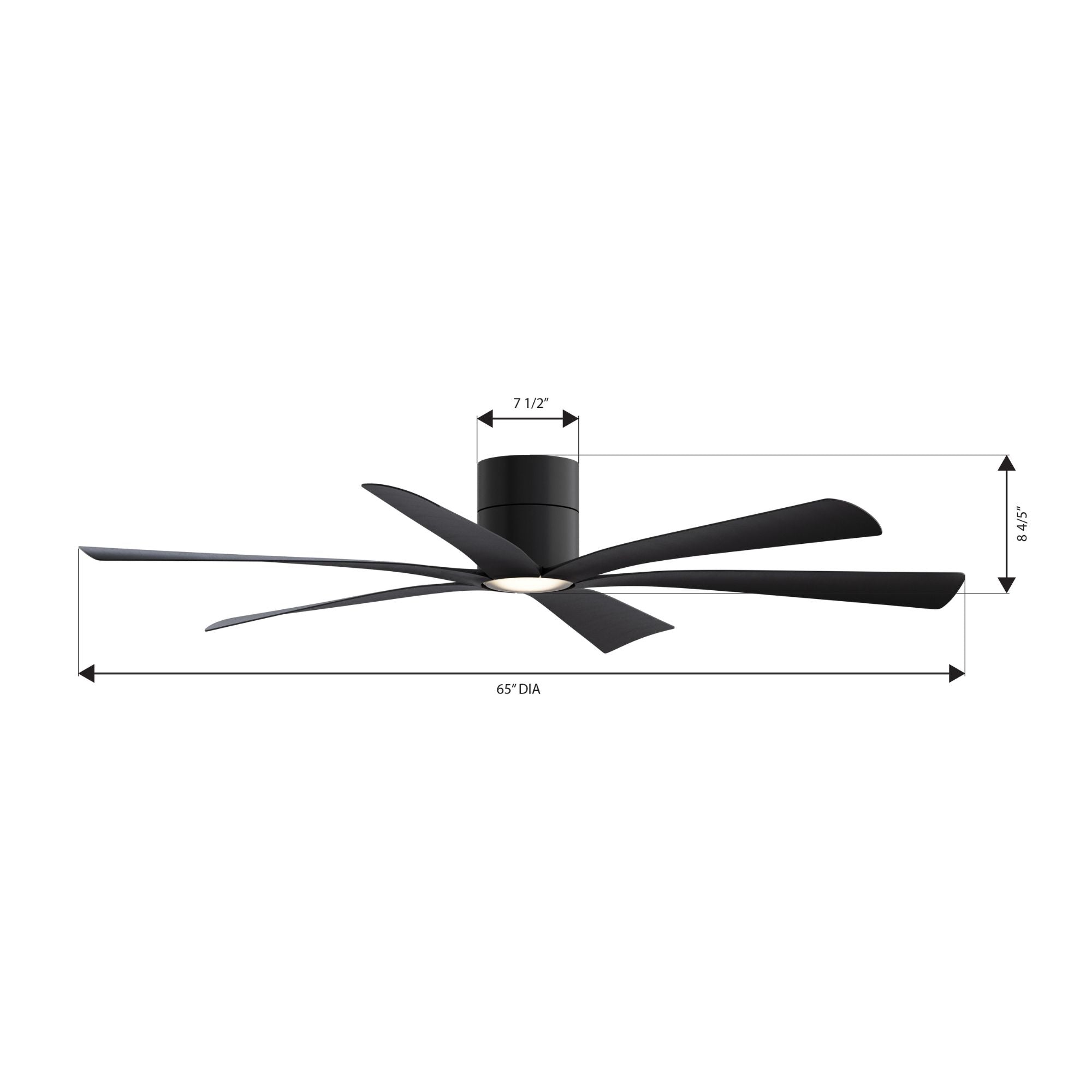 Minka Aire Brisano 65'' Smart Ceiling Fan with LED Light DC Motor Coal Black