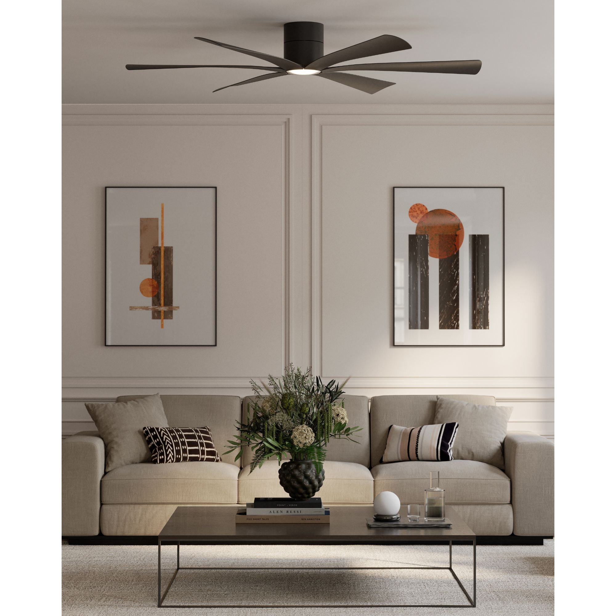 Minka Aire Brisano 65'' Smart Ceiling Fan with LED Light DC Motor Coal Black
