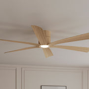 Minka Aire Brisano 65'' Smart Ceiling Fan with LED Light DC Motor White Oak