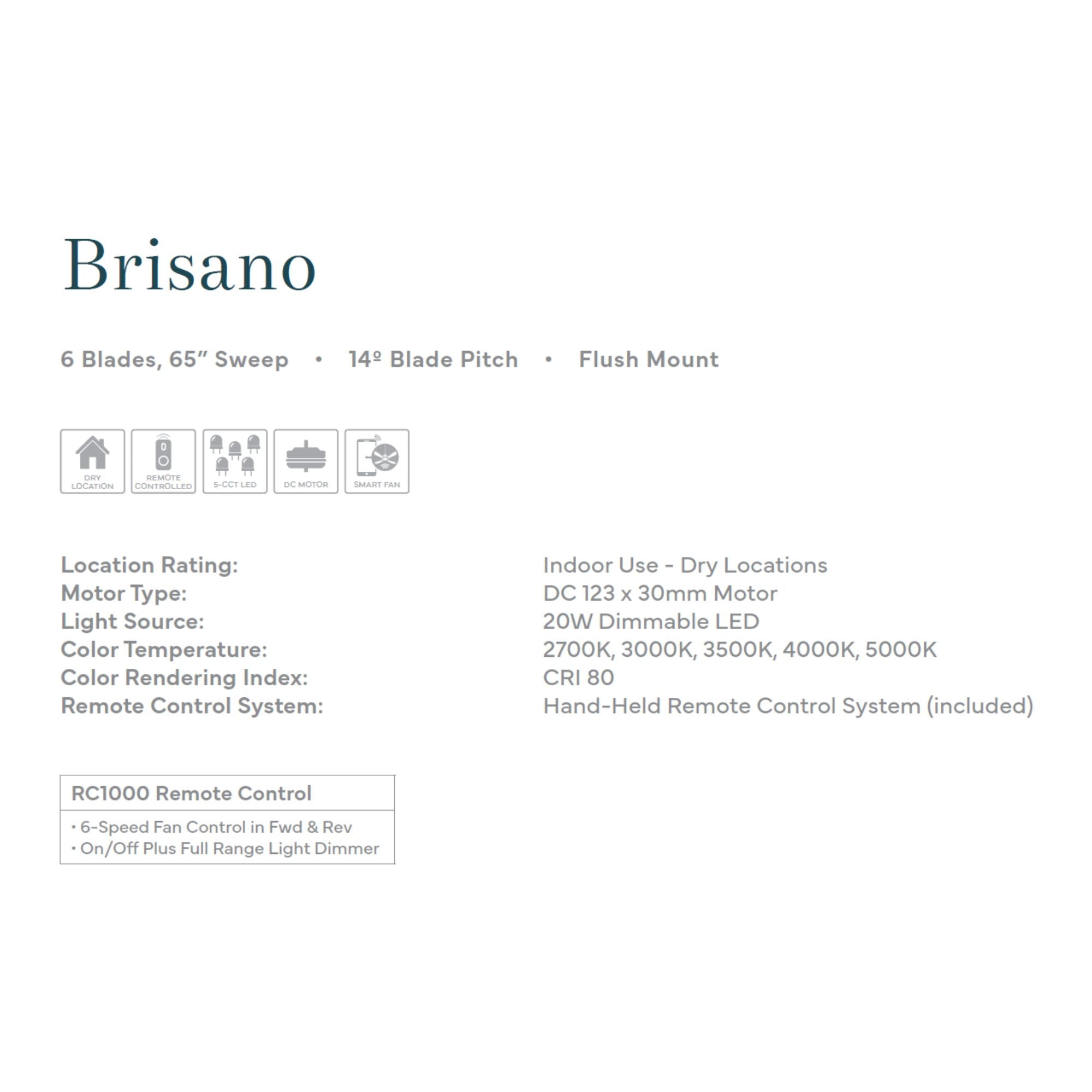 Minka Aire Brisano 65'' Smart Ceiling Fan with LED Light DC Motor