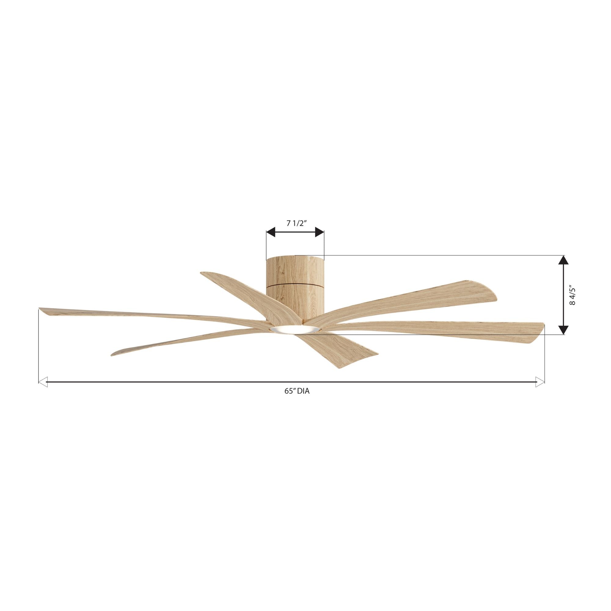 Minka Aire Brisano 65'' Smart Ceiling Fan with LED Light DC Motor White Oak