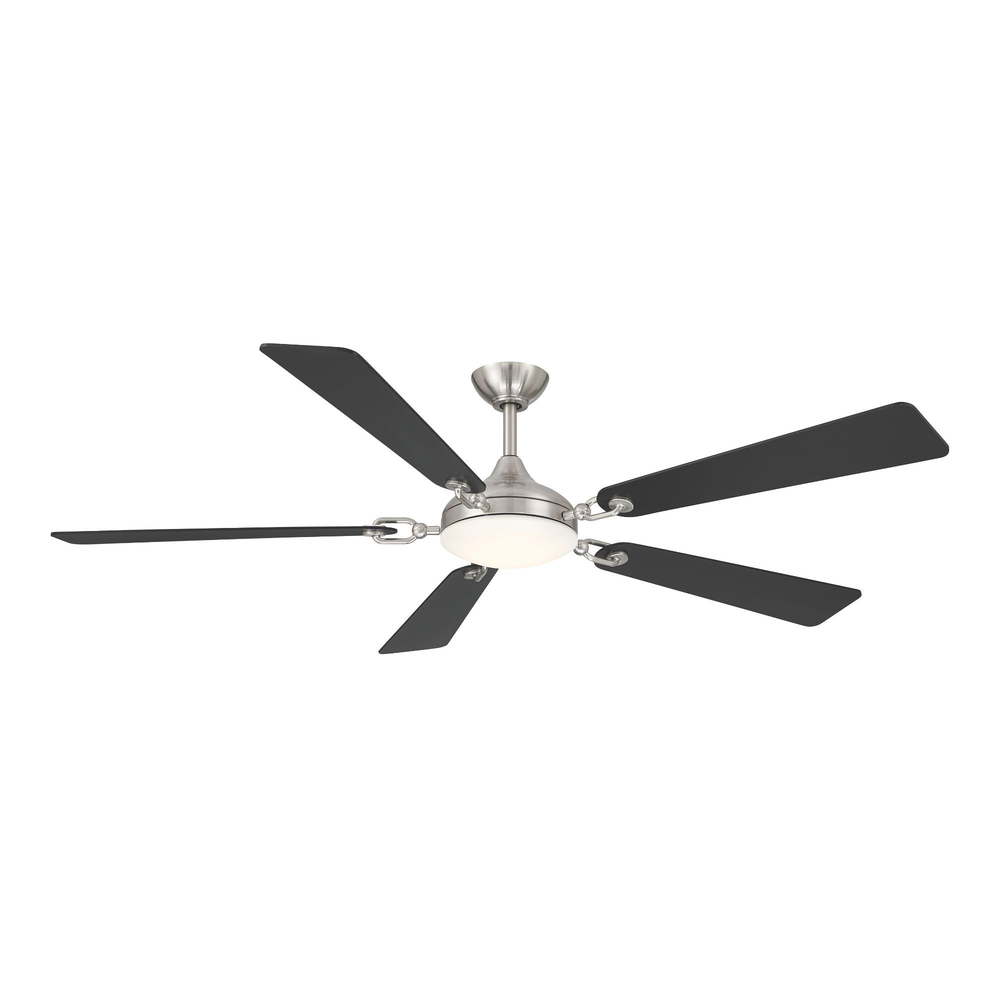 Cadena 65" 5-CCT LED Smart Ceiling Fan, Brushed Nickel with Coal Blades