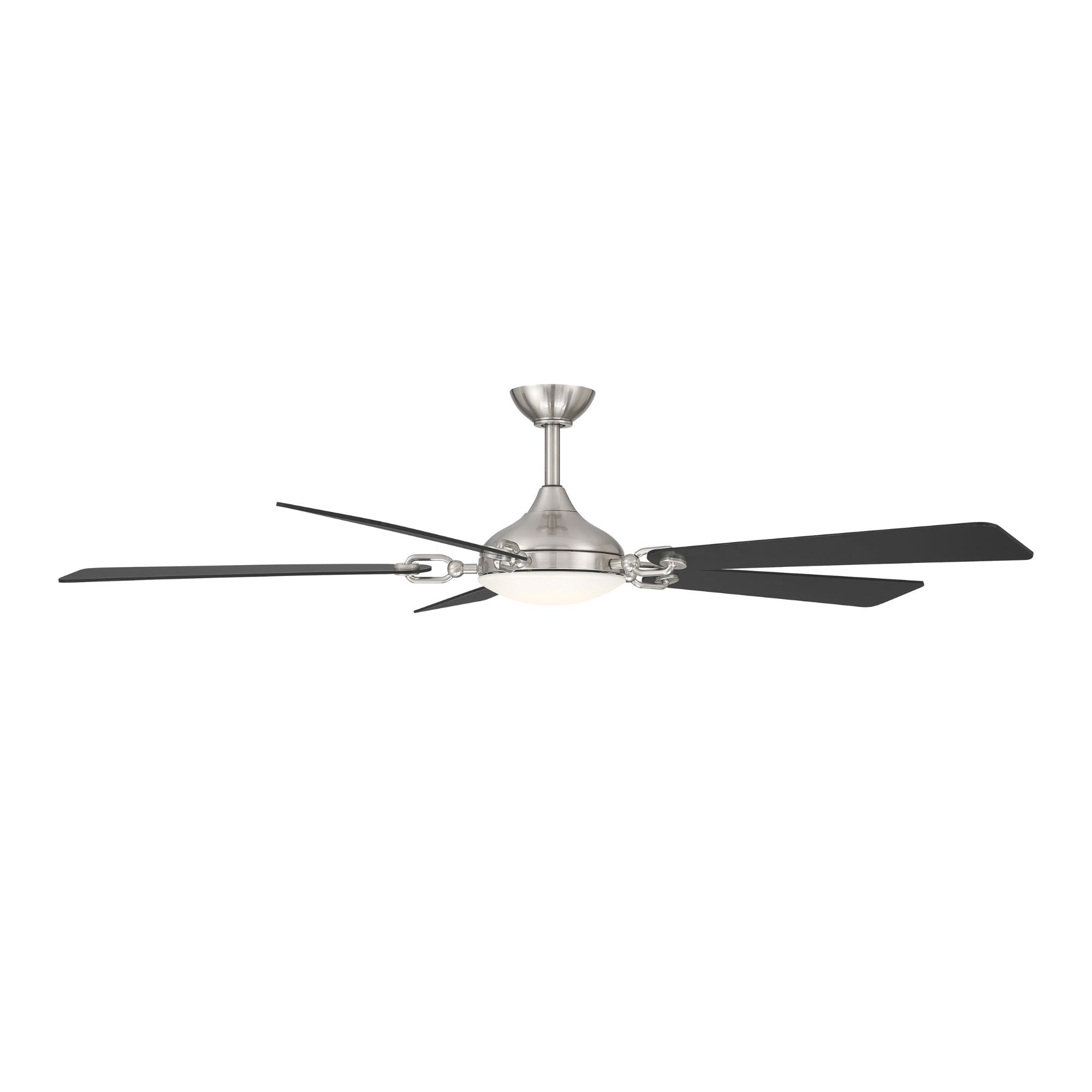 Cadena 65" 5-CCT LED Smart Ceiling Fan, Brushed Nickel with Coal Blades