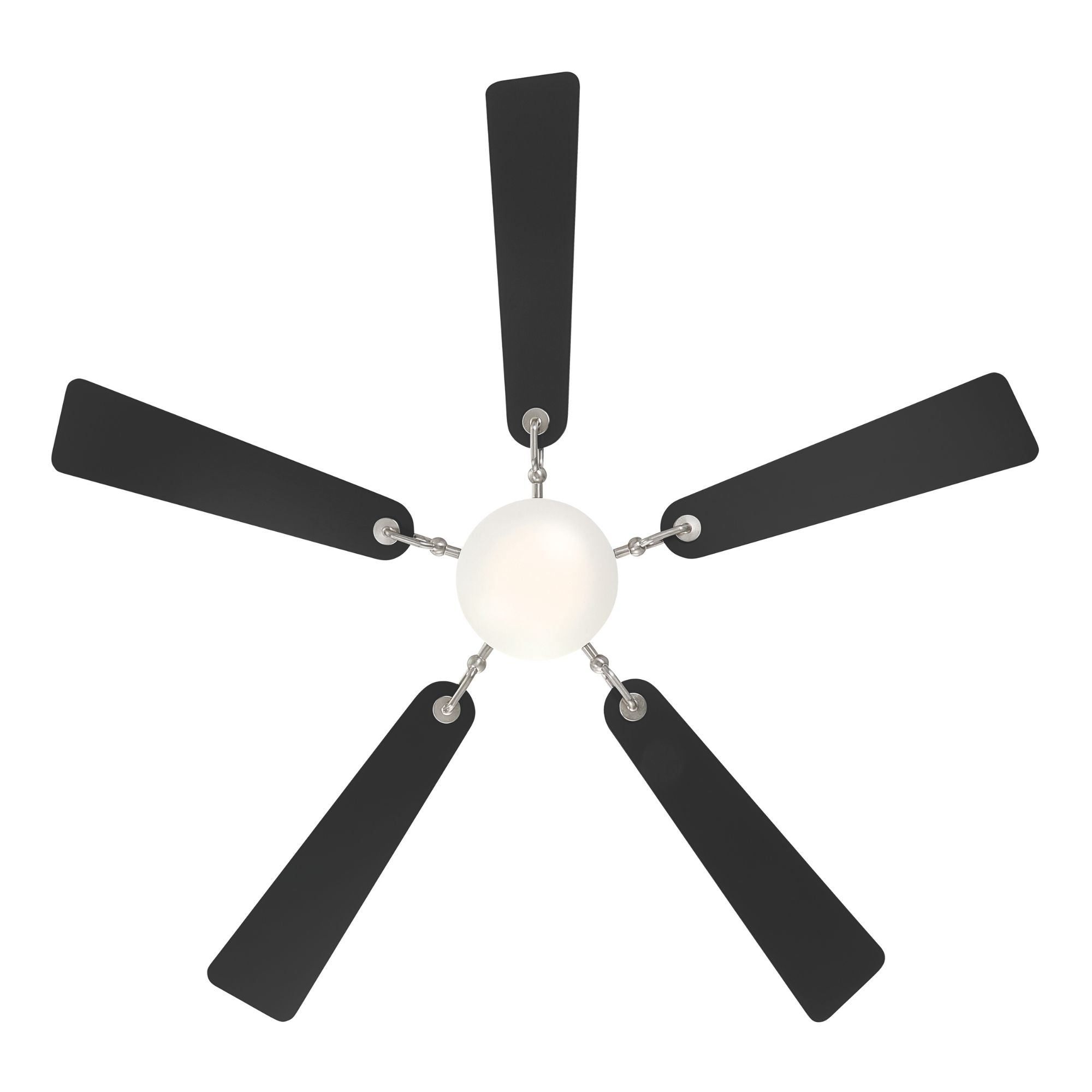 Cadena 65" 5-CCT LED Smart Ceiling Fan, Brushed Nickel with Coal Blades