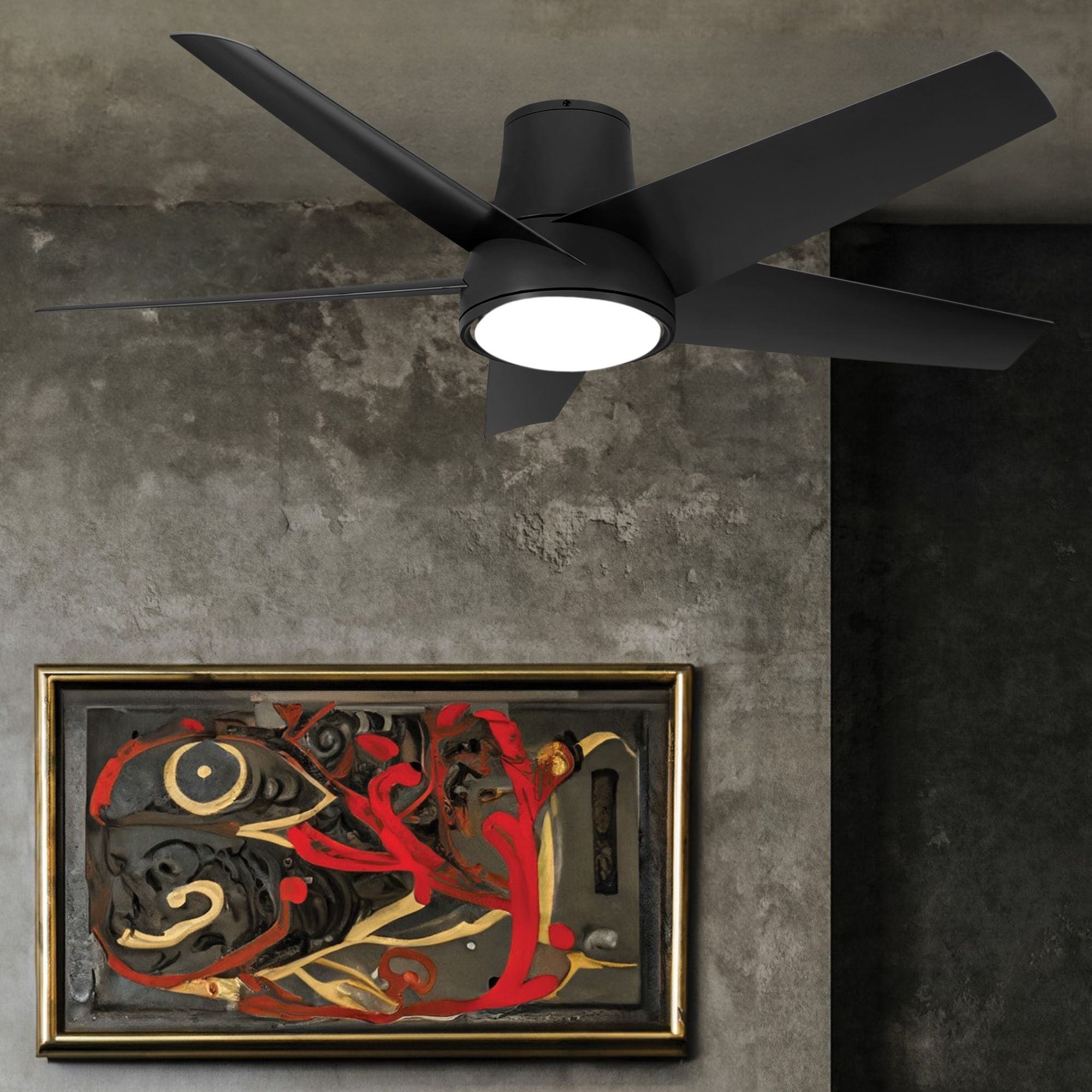 Chubby II 58" Flush Mount LED Smart Ceiling Fan - Bees Lighting
