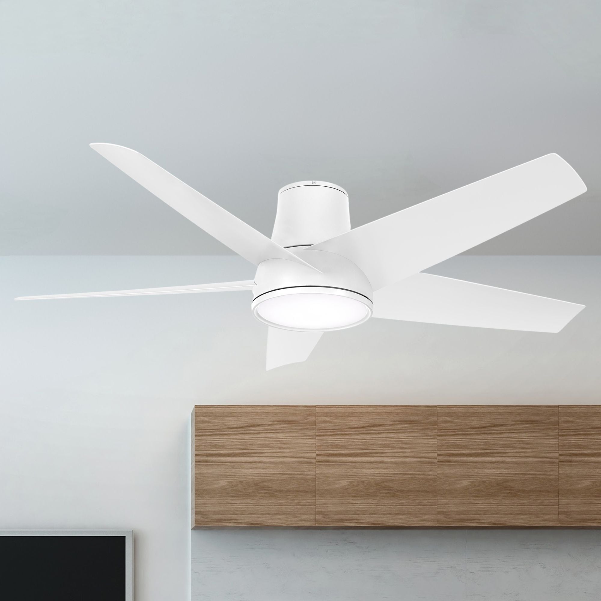 Chubby II 58" Flush Mount LED Smart Ceiling Fan - Bees Lighting