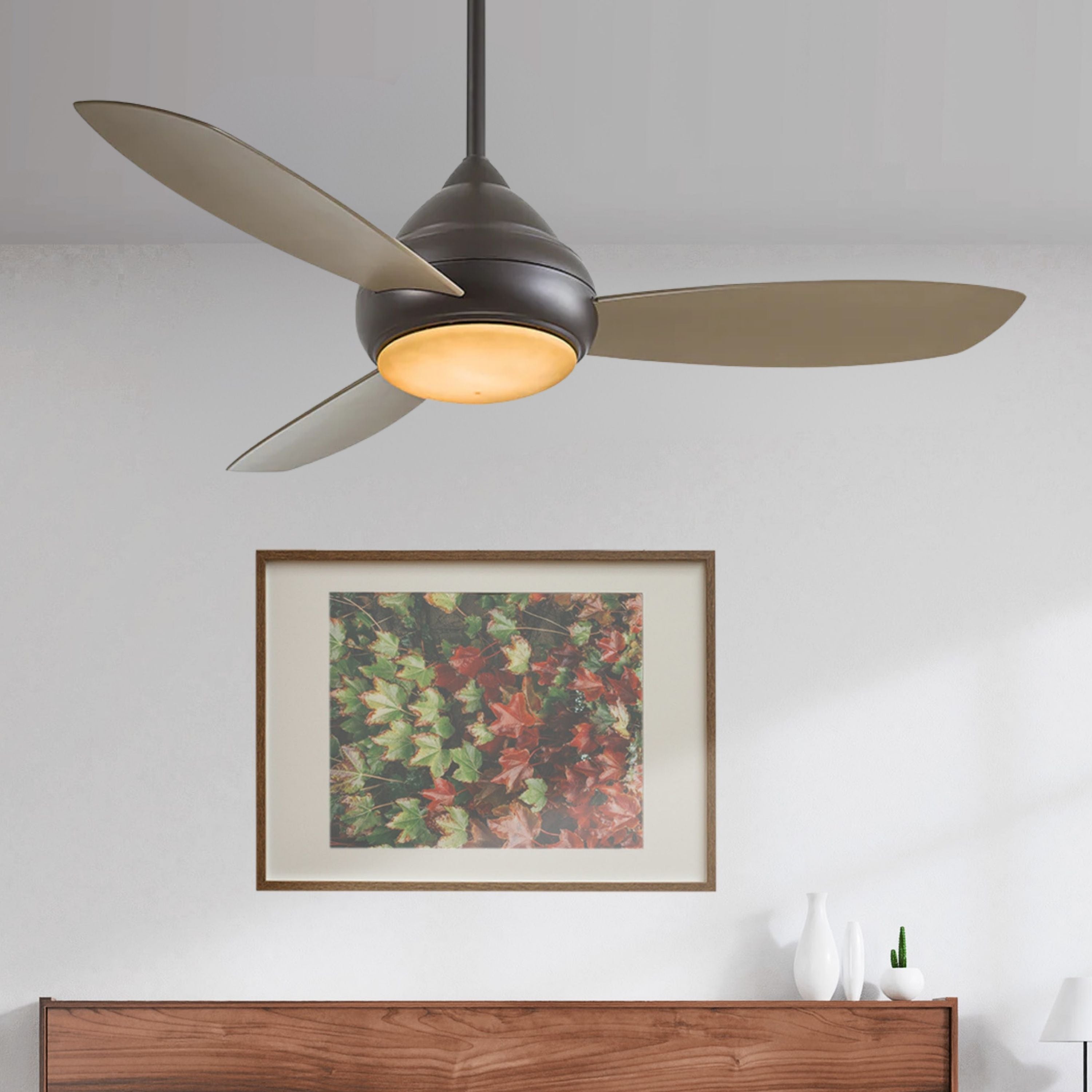 Concept I Wet 52" Bronze LED Outdoor Ceiling Fan with Wall Control