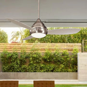 Minka Aire - Concept I Wet 58" Nickel LED Outdoor Ceiling Fan with Wall Control | Bees Lighting