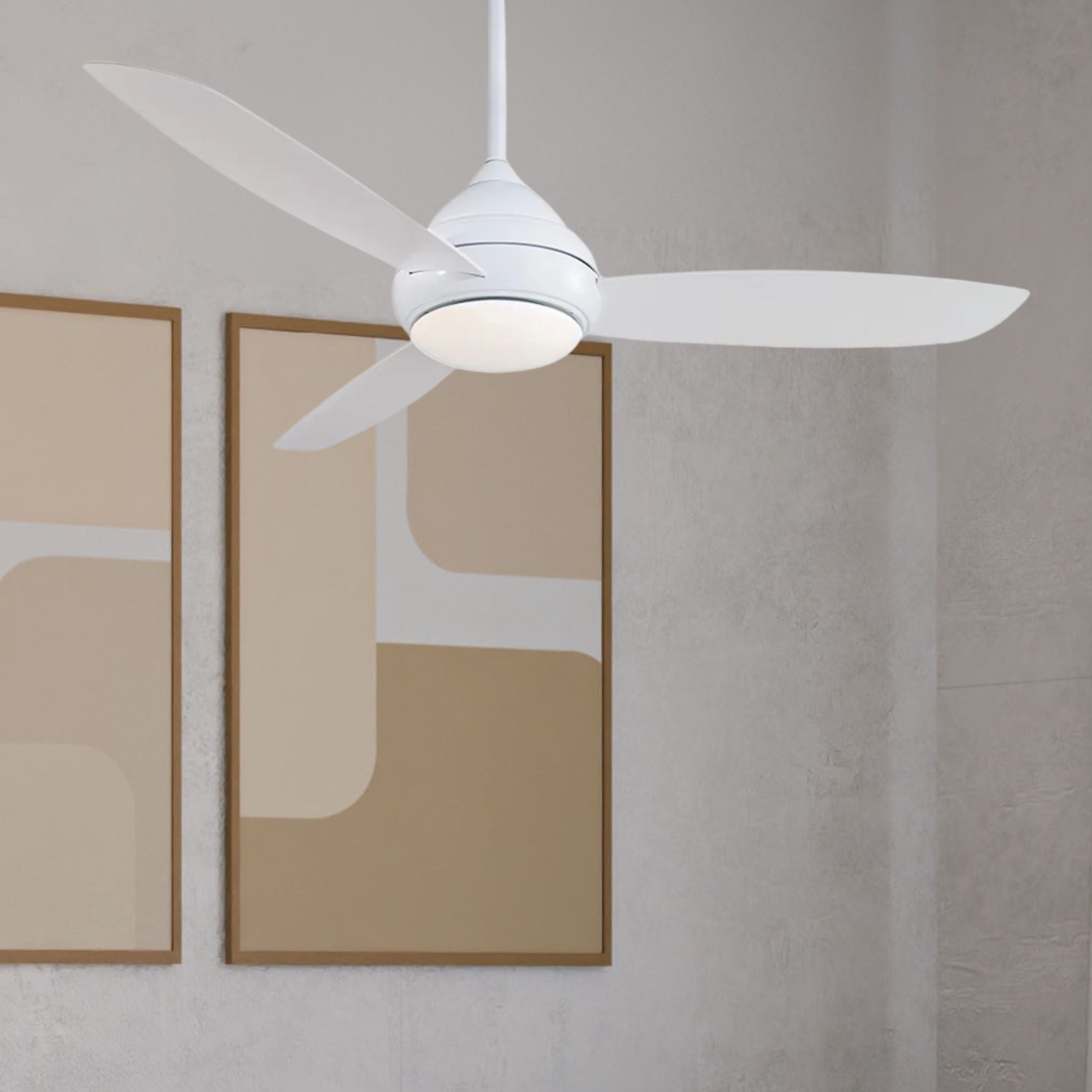 Concept I Wet 58" White LED Outdoor Ceiling Fan with Wall Control