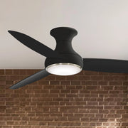 Concept III 54" Black Coal Outdoor Hugger LED Smart Ceiling Fan