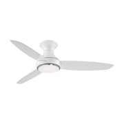 Concept III 54" White Outdoor Hugger LED Smart Ceiling Fan