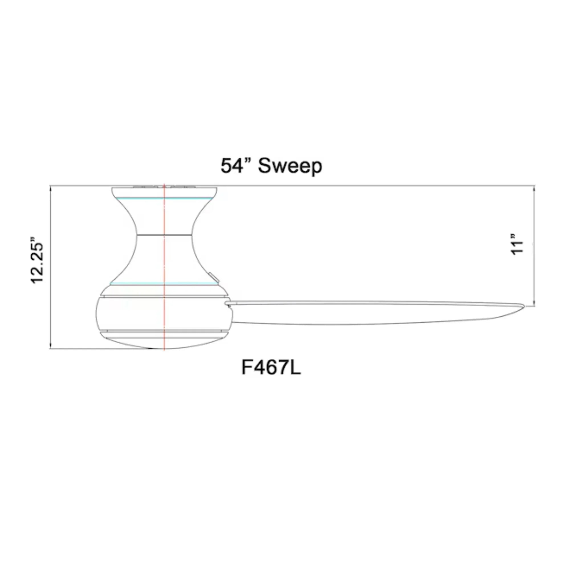 Concept III 54" White Outdoor Hugger LED Smart Ceiling Fan