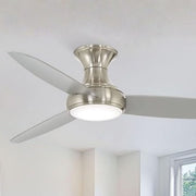 Concept III 54" Nickel Outdoor Hugger LED Smart Ceiling Fan
