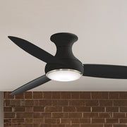 Concept III 54" Black Coal Outdoor Hugger LED Smart Ceiling Fan