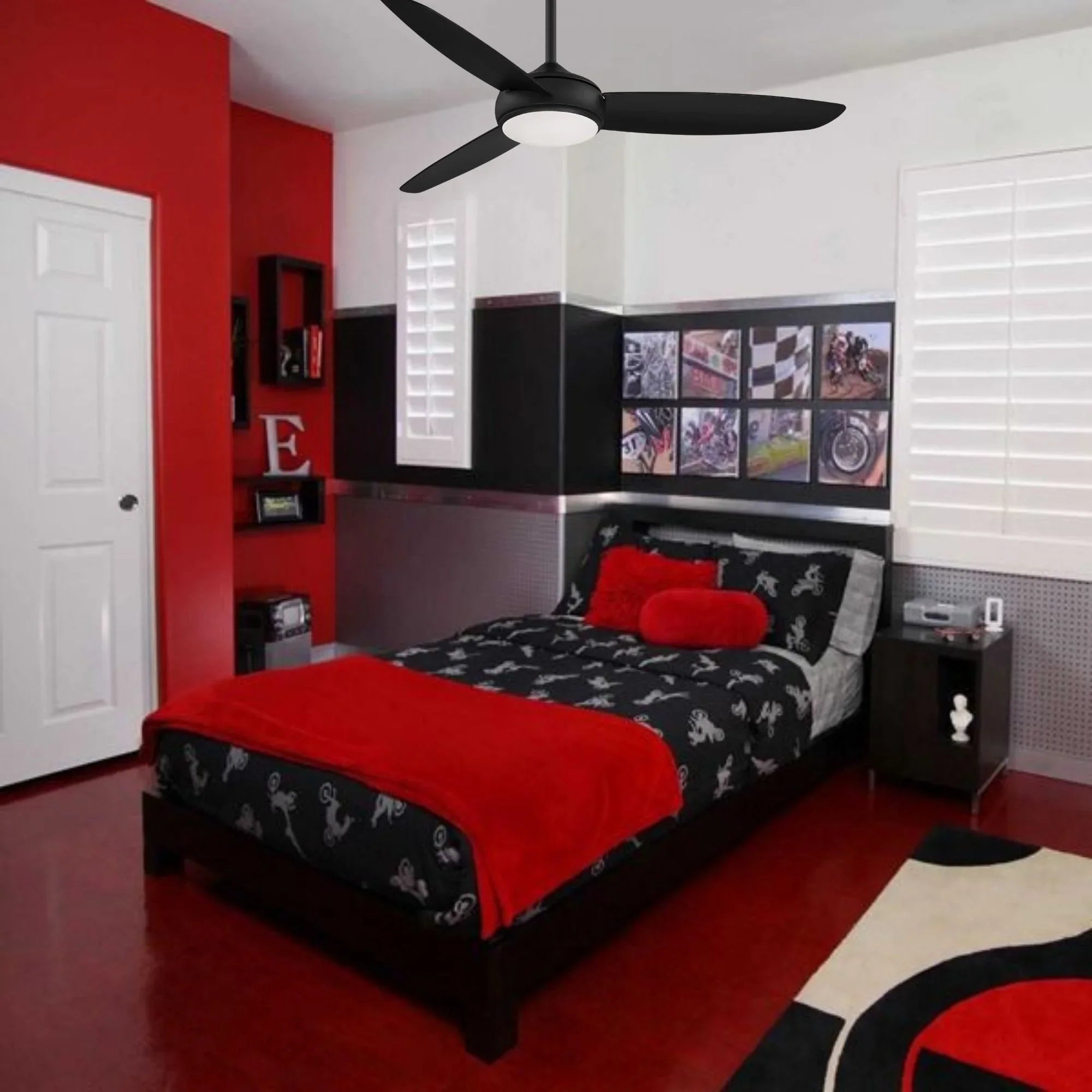 Concept IV 54" Black Coal Outdoor LED Smart Ceiling Fan