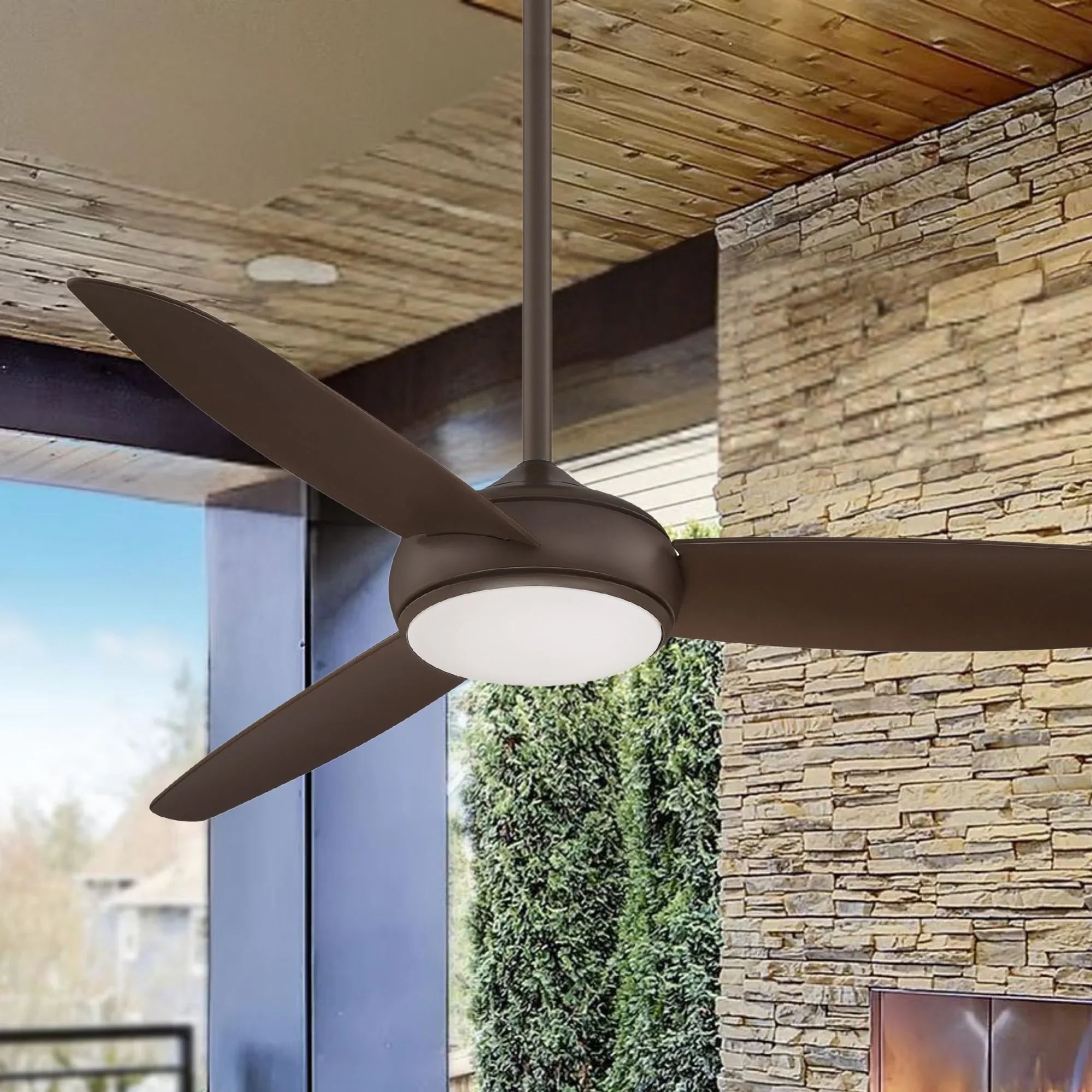 Concept IV 54" Bronze Outdoor LED Smart Ceiling Fan