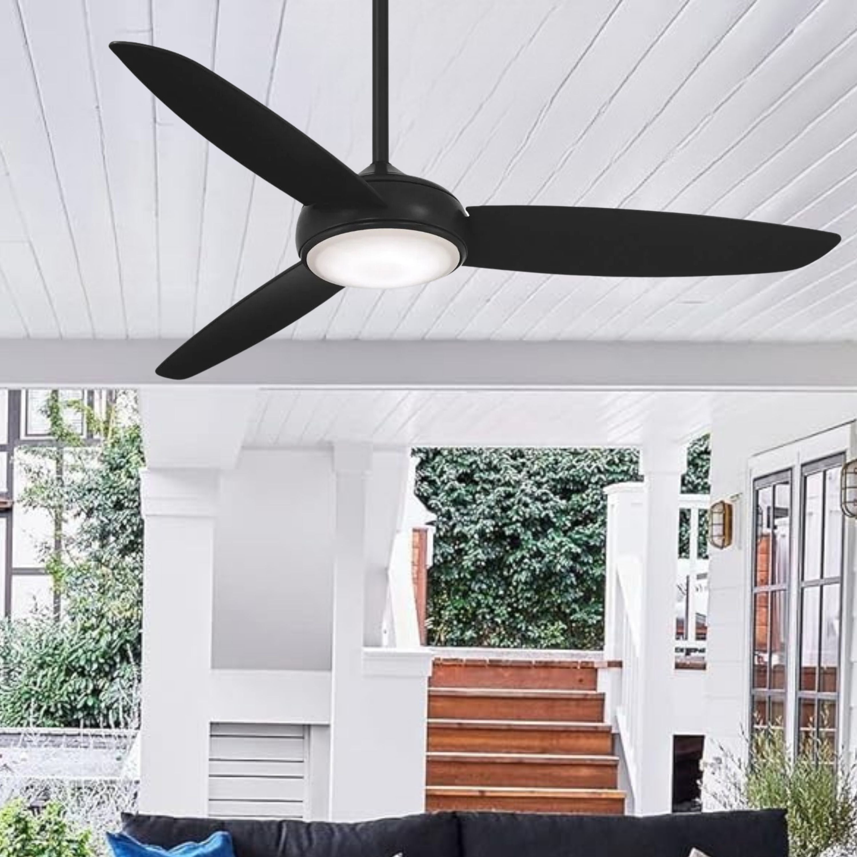 Concept IV 54" Black Coal Outdoor LED Smart Ceiling Fan
