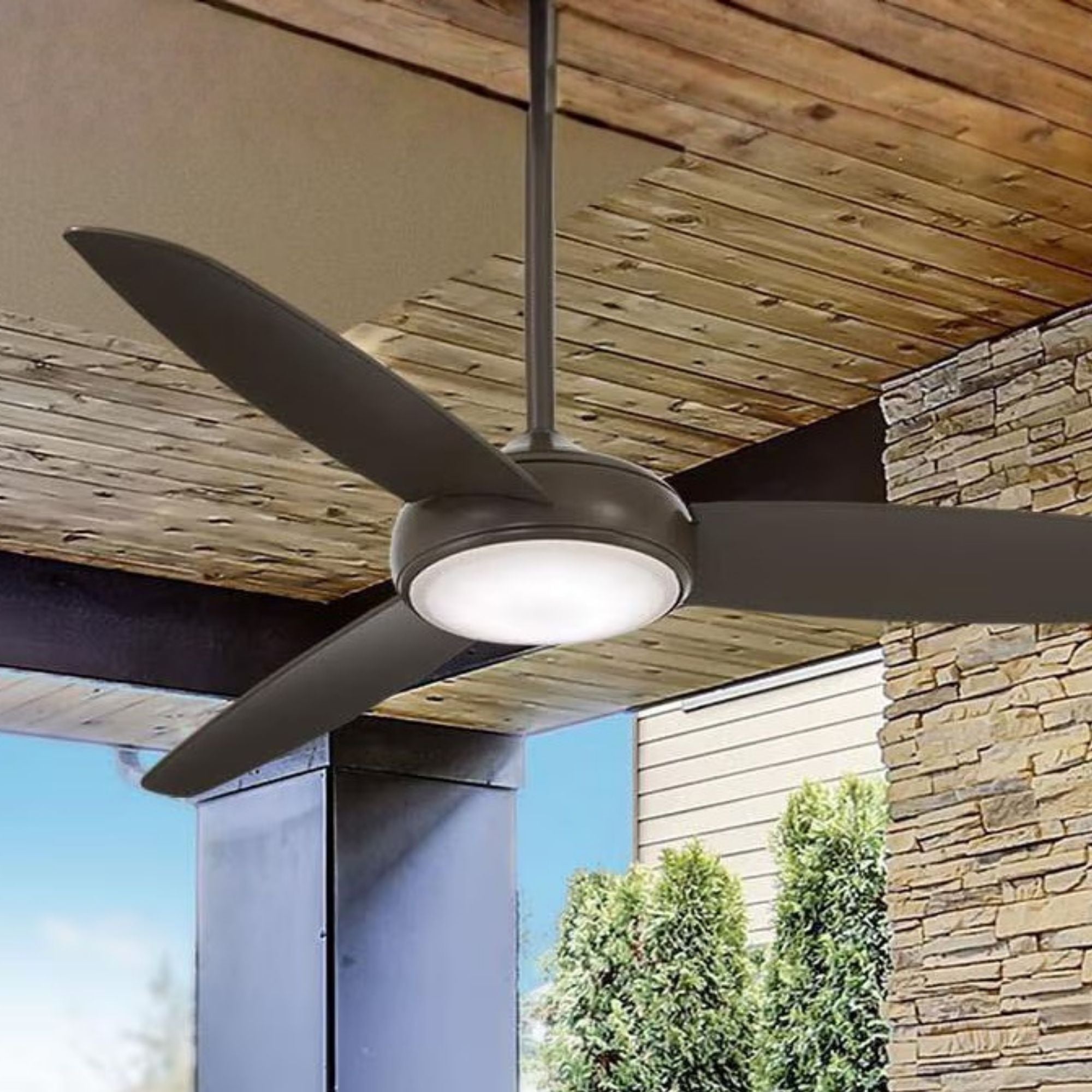 Concept IV 54" Bronze Outdoor LED Smart Ceiling Fan