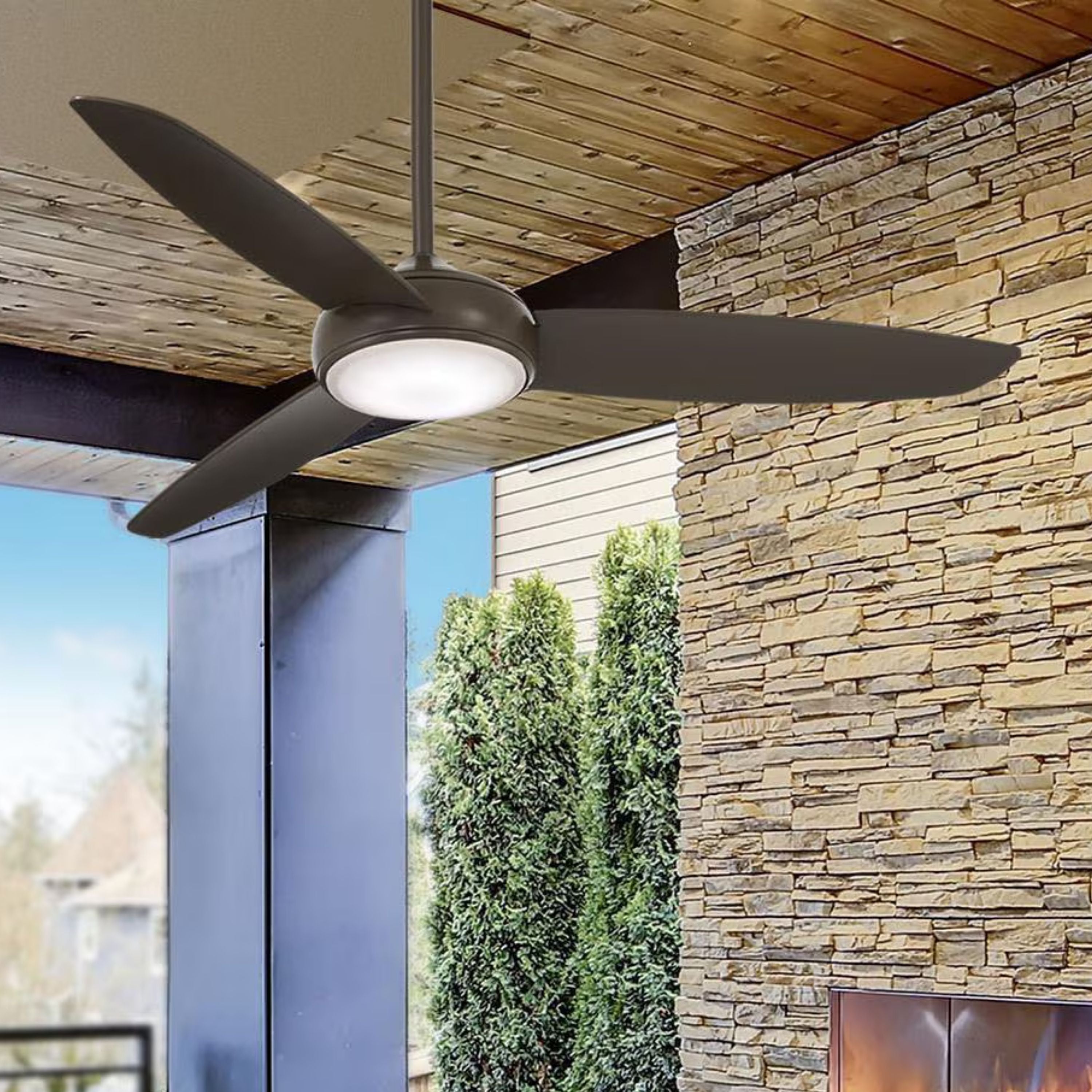 Concept IV 54" Bronze Outdoor LED Smart Ceiling Fan