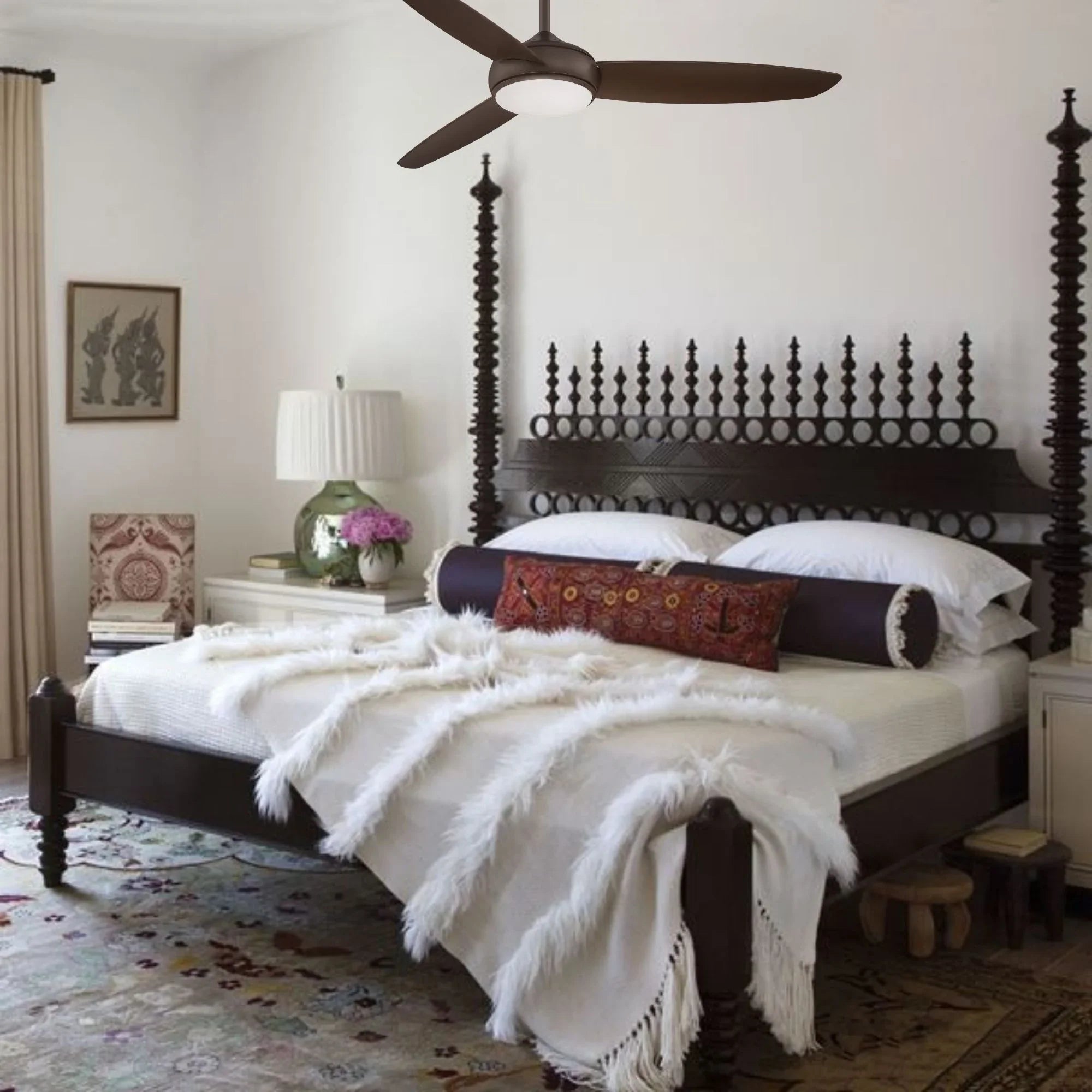 Concept IV 54" Bronze Outdoor LED Smart Ceiling Fan