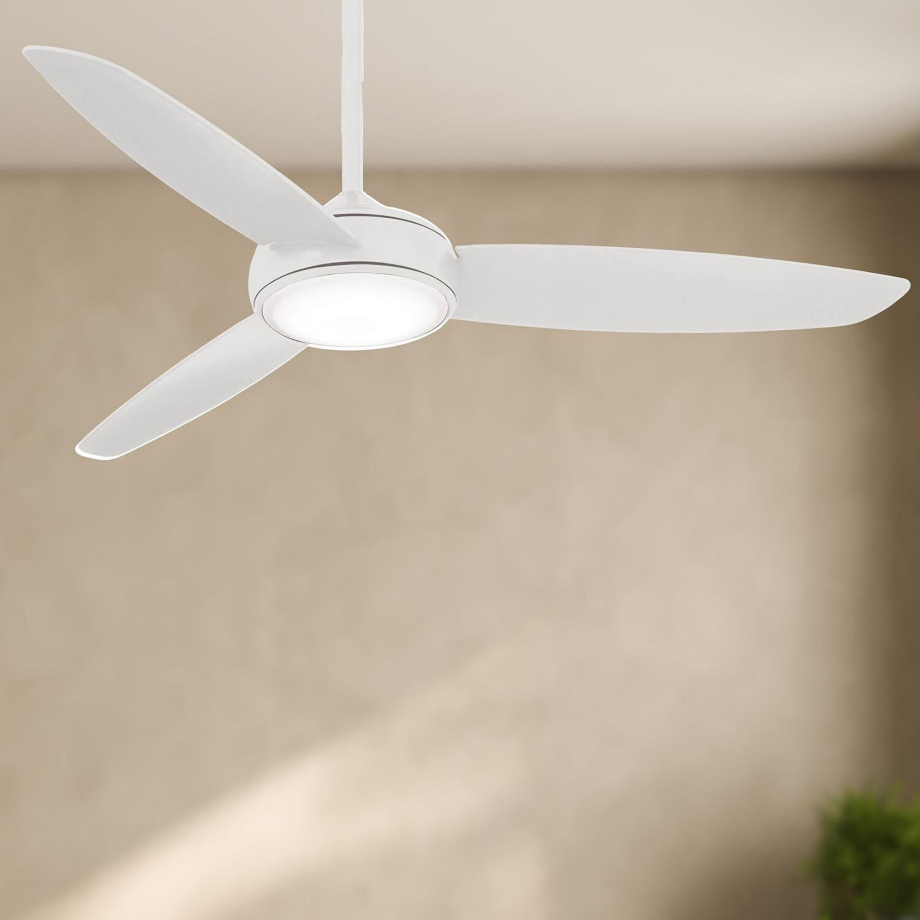 Concept IV 54" White Outdoor LED Smart Ceiling Fan
