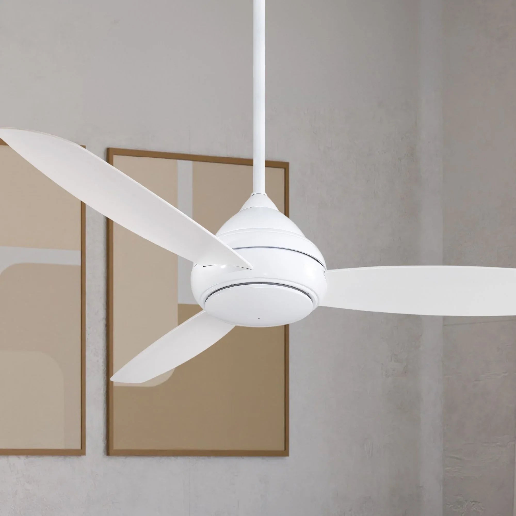 Concept I Wet 58" White LED Outdoor Ceiling Fan with Wall Control