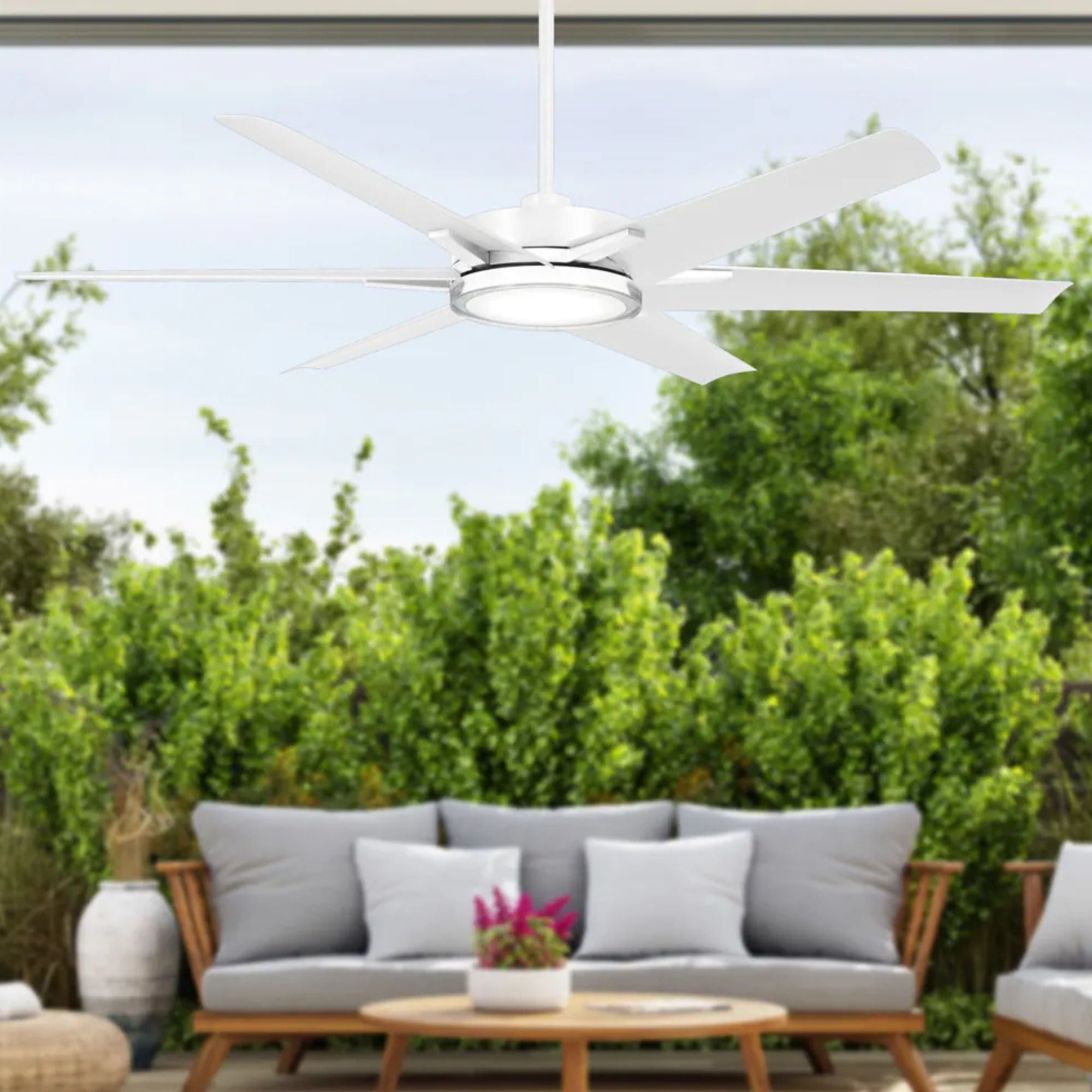 Deco 65" Outdoor LED Ceiling Fan - Bees Lighting