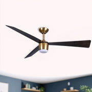 Elavan 52" Legacy Brass LED Ceiling Fan with Remote