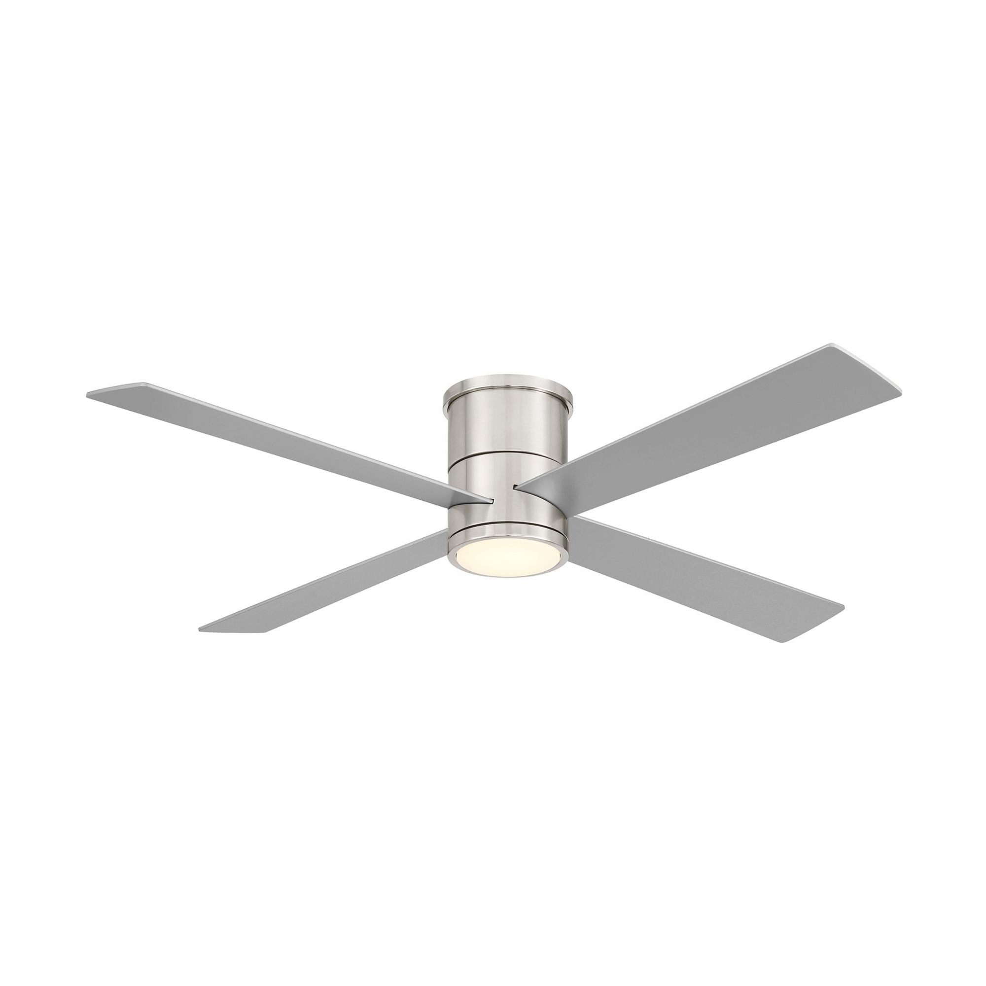 Falco Flush 54" LED Flush Mount Ceiling Fan, Brushed Nickel