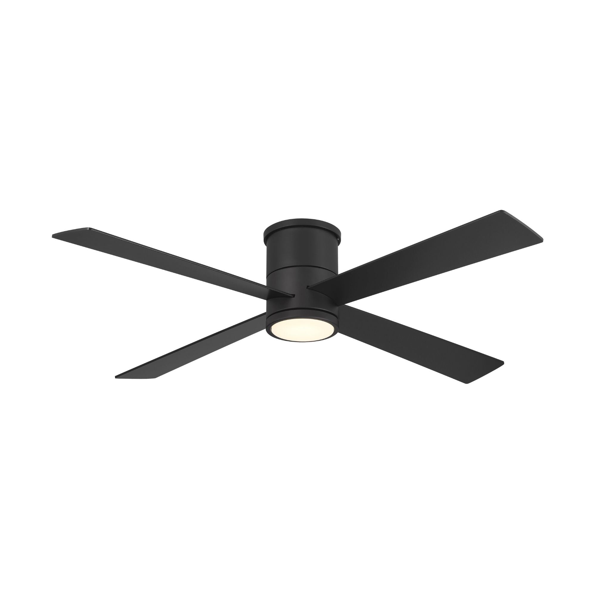 Falco Flush 54" LED Flush Mount Ceiling Fan, Black Coal