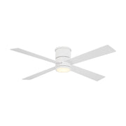 Falco Flush 54" LED Flush Mount Ceiling Fan, Flat White