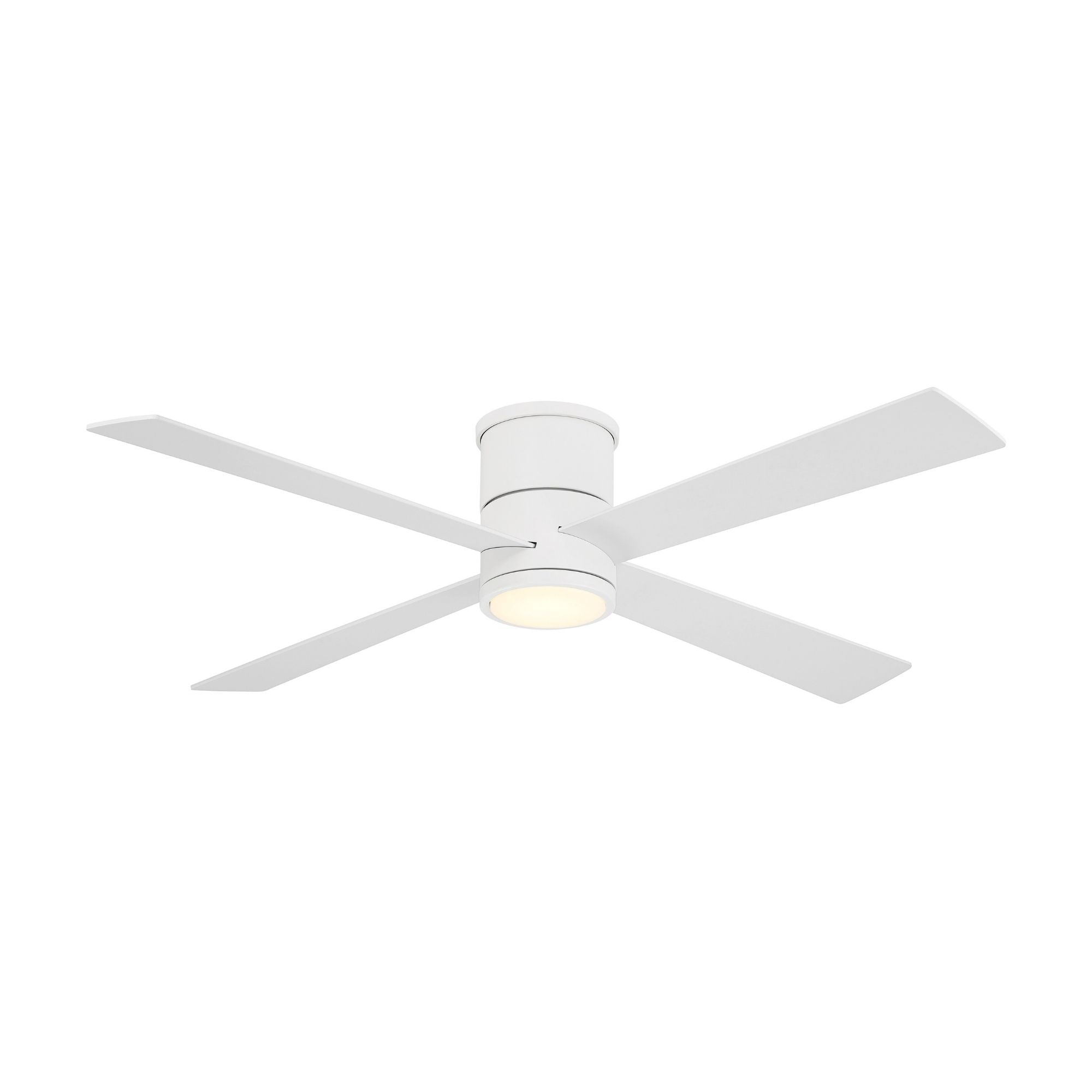 Falco Flush 54" LED Flush Mount Ceiling Fan, Flat White