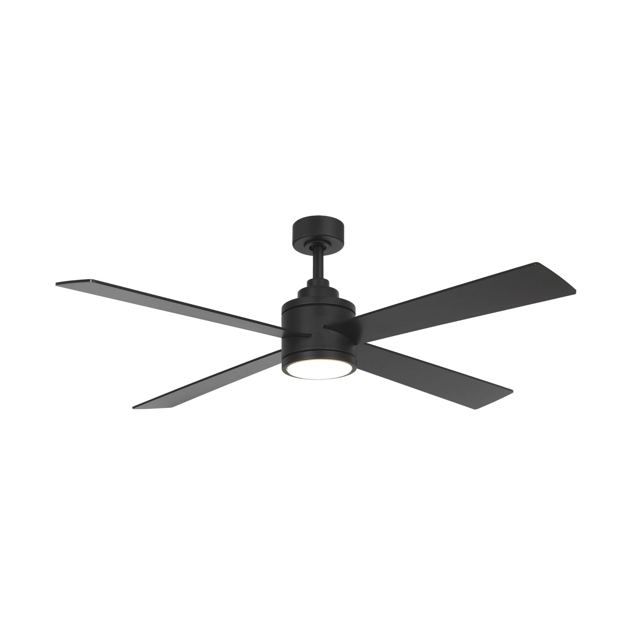 Falco 54" LED 4-Blades Ceiling Fan with Remote, Black Coal