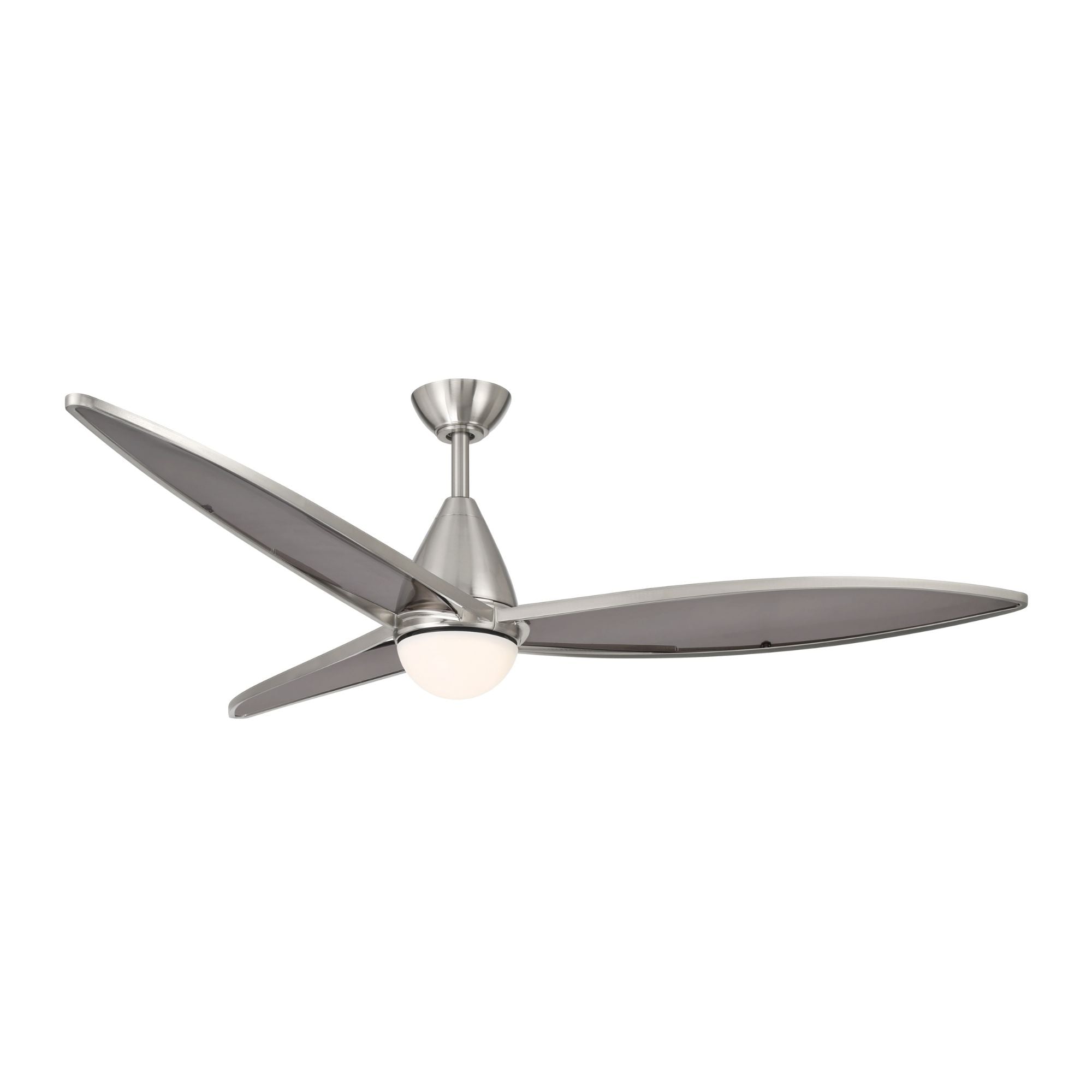 Minka Aire Fleur 64'' Ceiling Fan with LED Light DC Motor Brushed Nickel