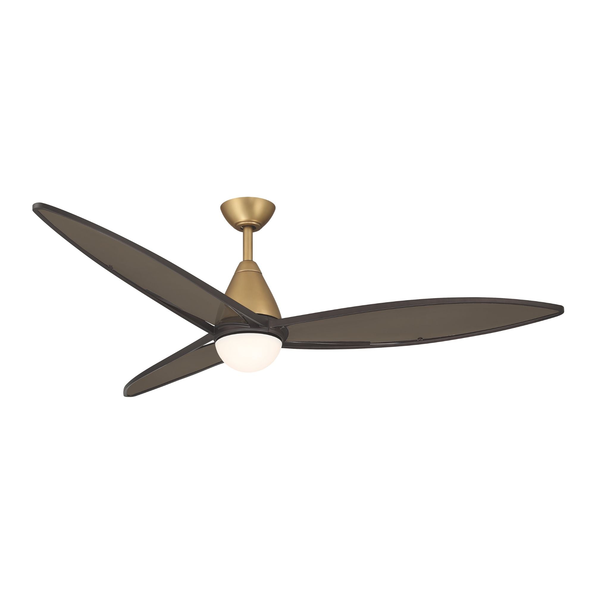 Minka Aire Fleur 64'' Ceiling Fan with LED Light DC Motor Heritage Brass/Dark Bronze