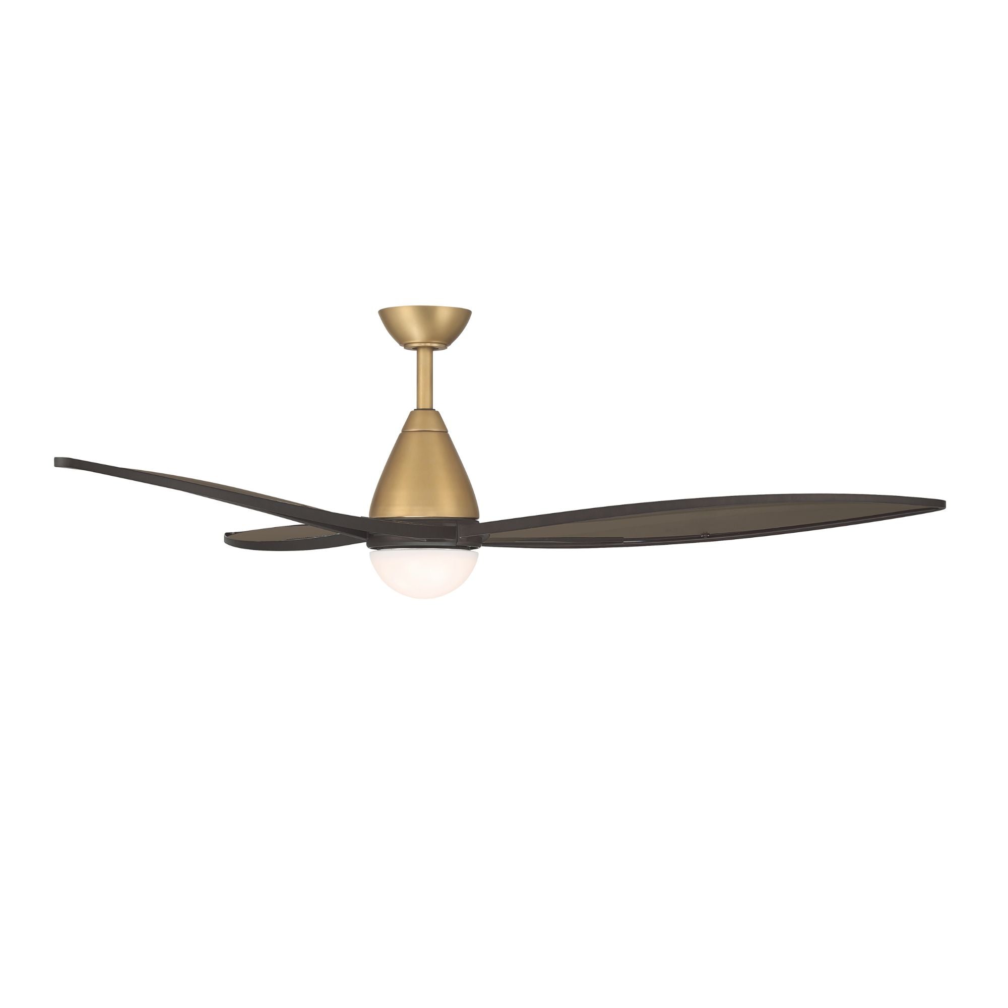 Minka Aire Fleur 64'' Ceiling Fan with LED Light DC Motor Heritage Brass/Dark Bronze