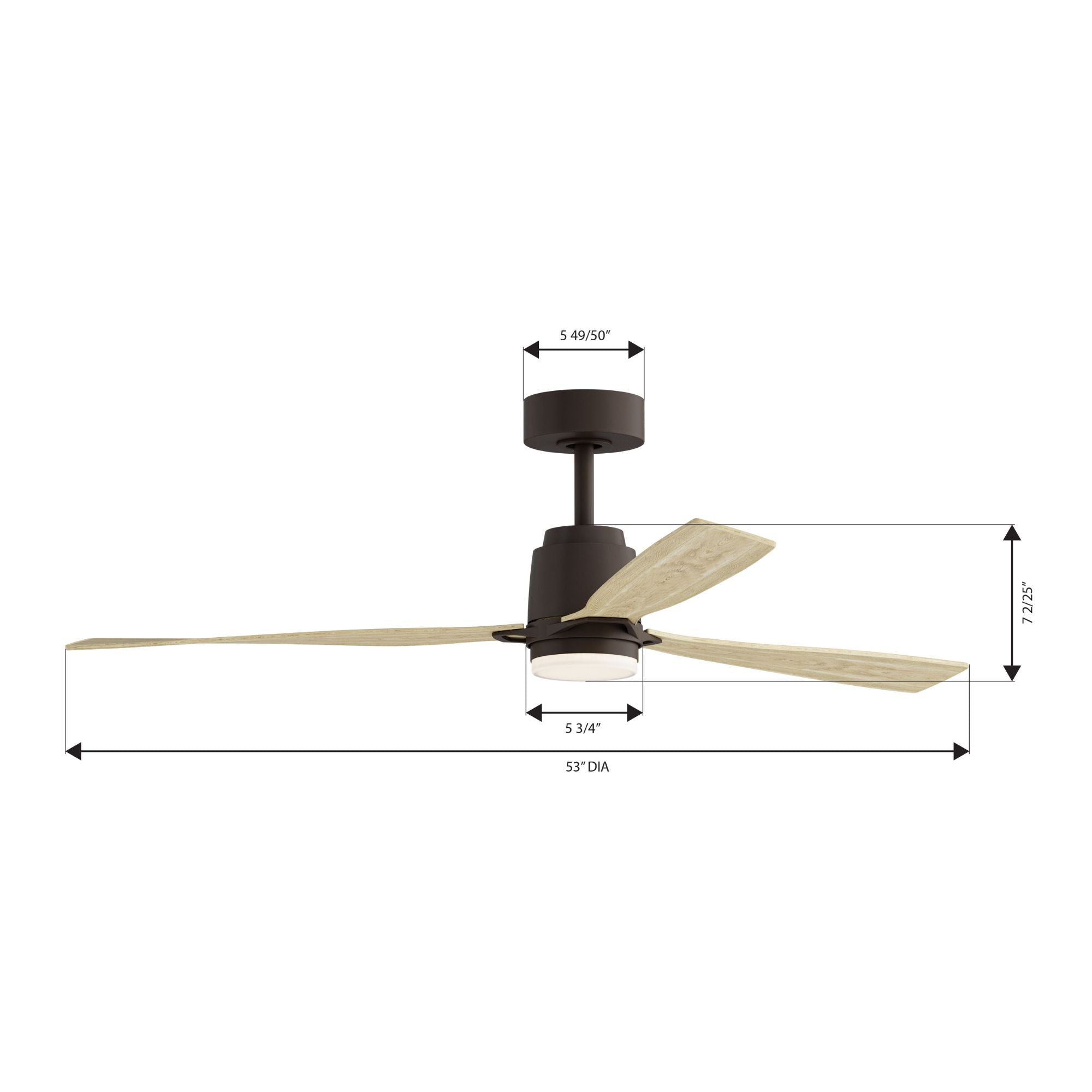 Minka Aire Foxden 53'' Smart Ceiling Fan with LED Light DC Motor Dark Bronze