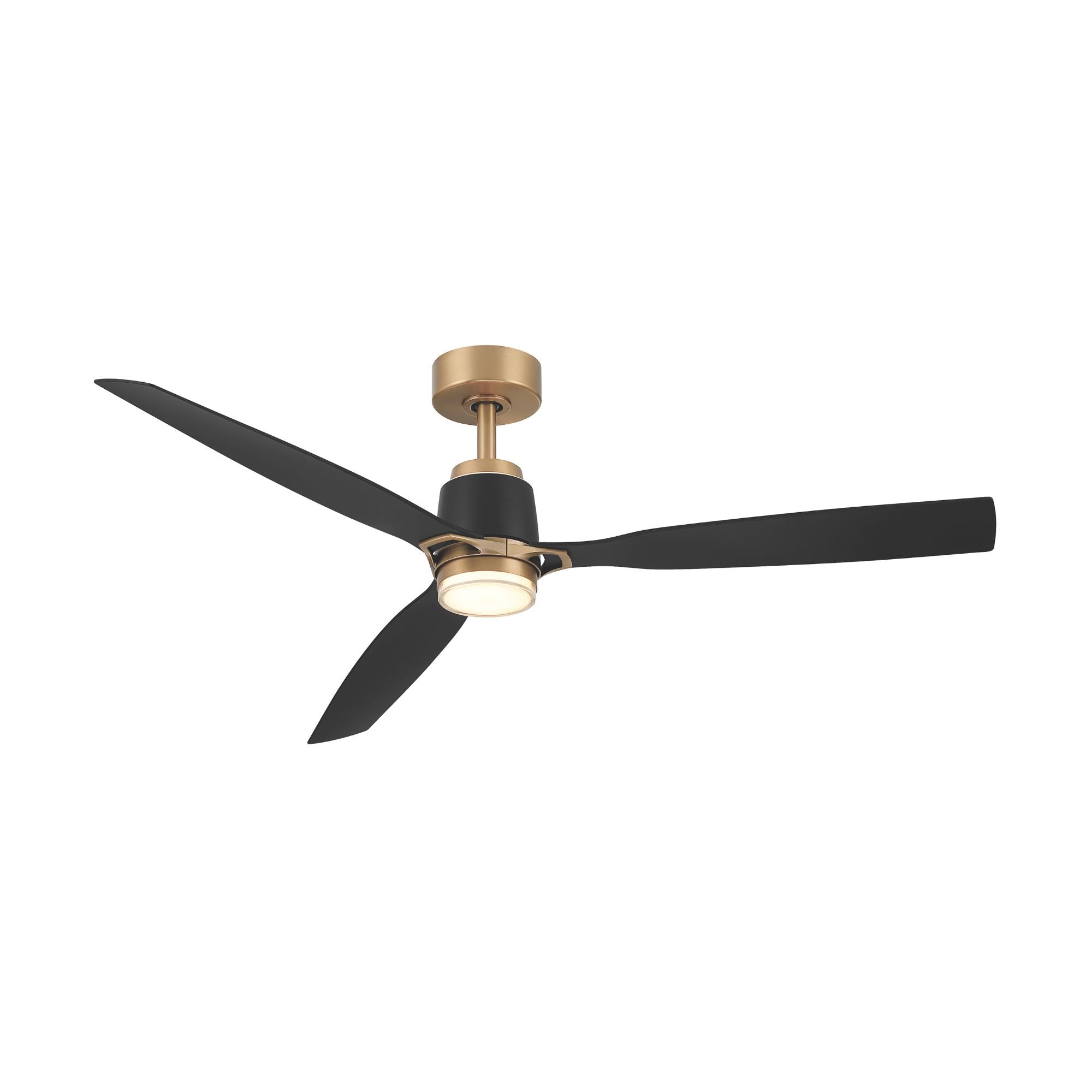 Minka Aire Foxden 53'' Smart Ceiling Fan with LED Light DC Motor Legacy Brass/Coal Black