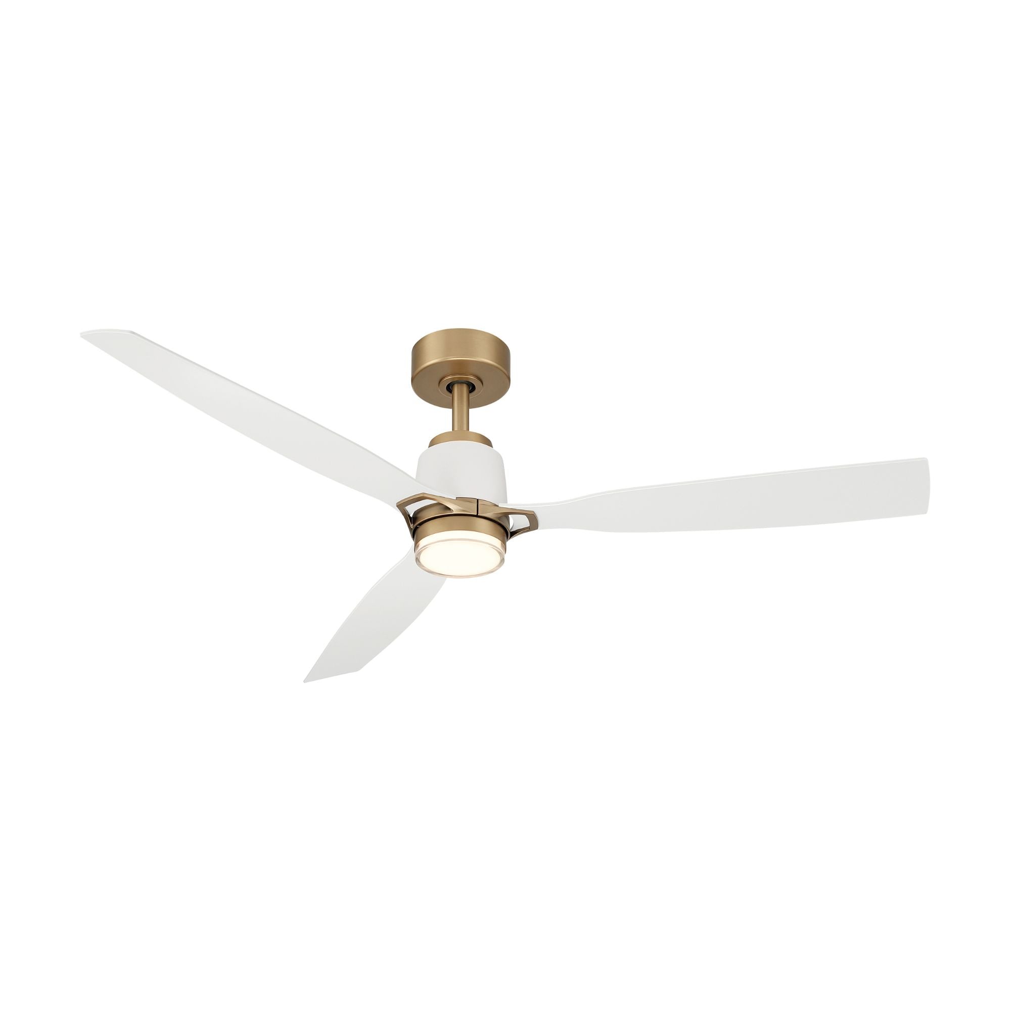 Minka Aire Foxden 53'' Smart Ceiling Fan with LED Light DC Motor Legacy Brass/Flat White