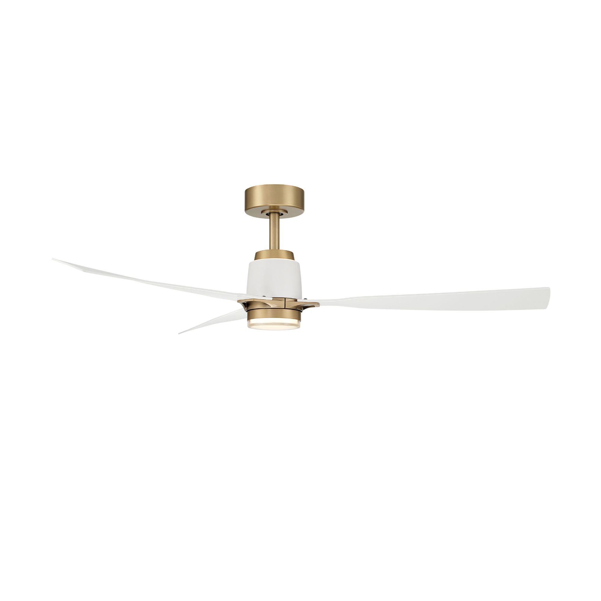 Minka Aire Foxden 53'' Smart Ceiling Fan with LED Light DC Motor Legacy Brass/Flat White