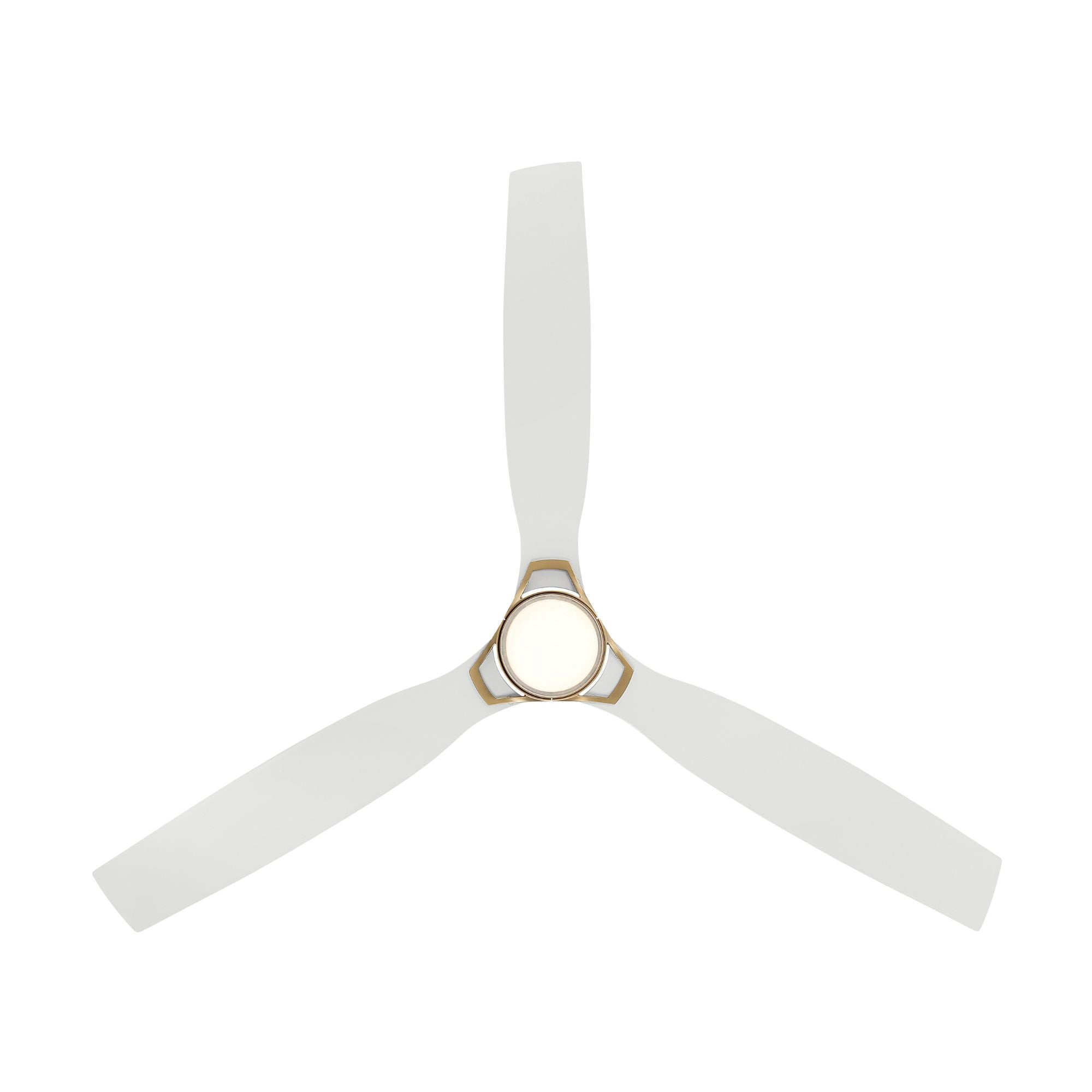 Minka Aire Foxden 53'' Smart Ceiling Fan with LED Light DC Motor Legacy Brass/Flat White