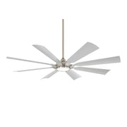 Future 65" Brushed Nickel Outdoor LED Ceiling Fan with Remote Control - Bees Lighting