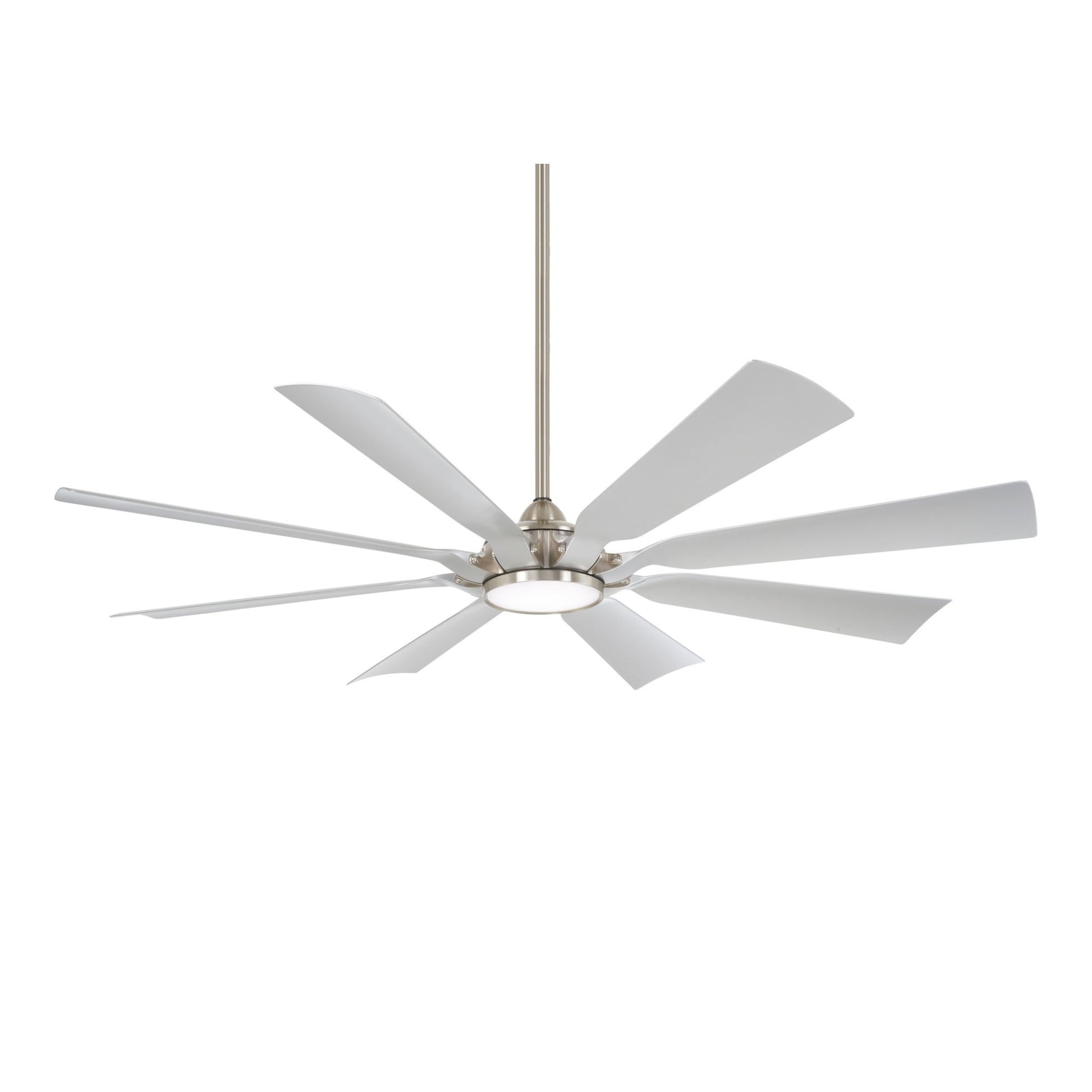 Future 65" Brushed Nickel Outdoor LED Ceiling Fan with Remote Control - Bees Lighting