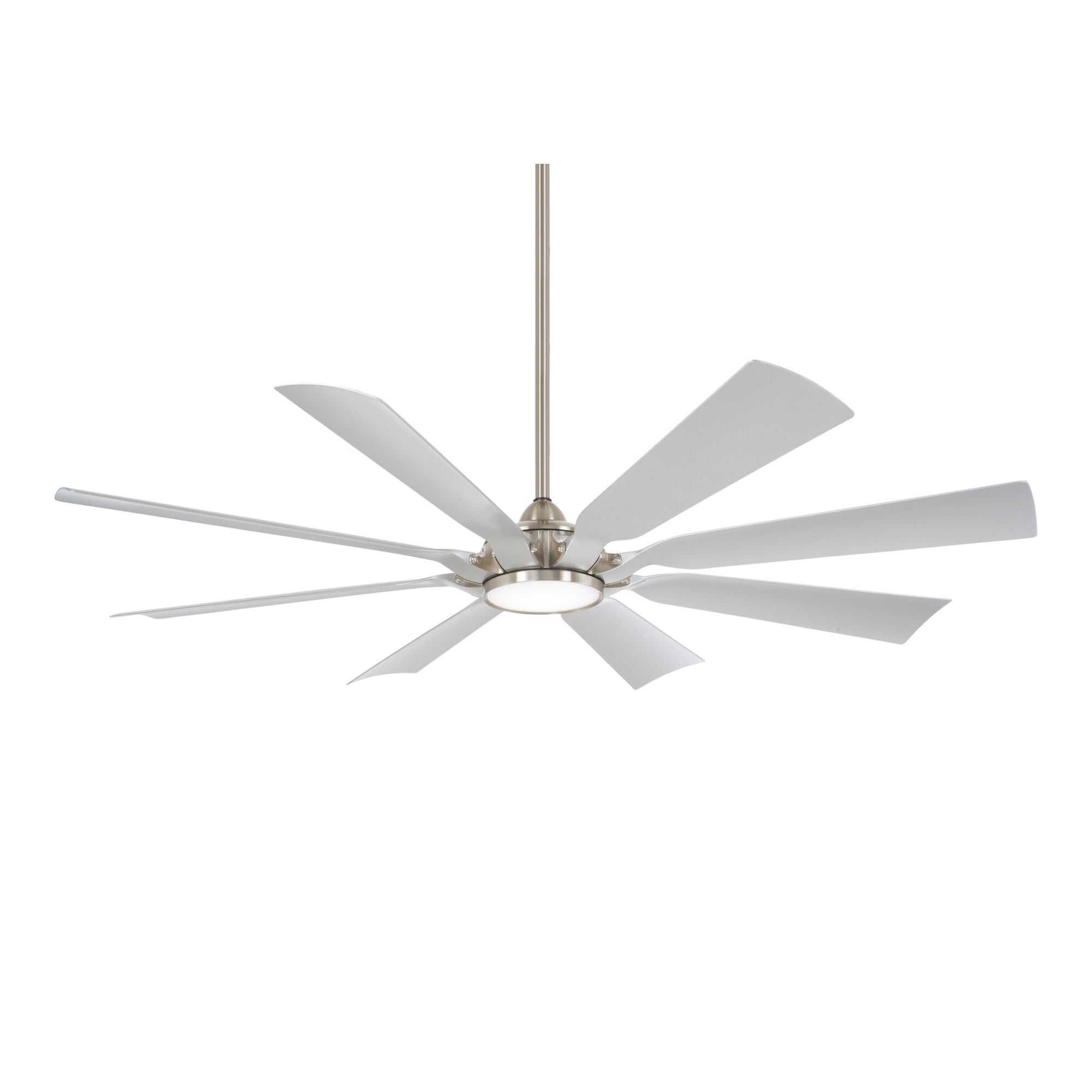 Future 65" Brushed Nickel Outdoor LED Ceiling Fan with Remote Control - Bees Lighting