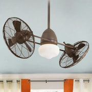 Gyro Wet LED 42" Dual Ceiling Fan with Light and Wall Control, Oil Rubbed Bronze