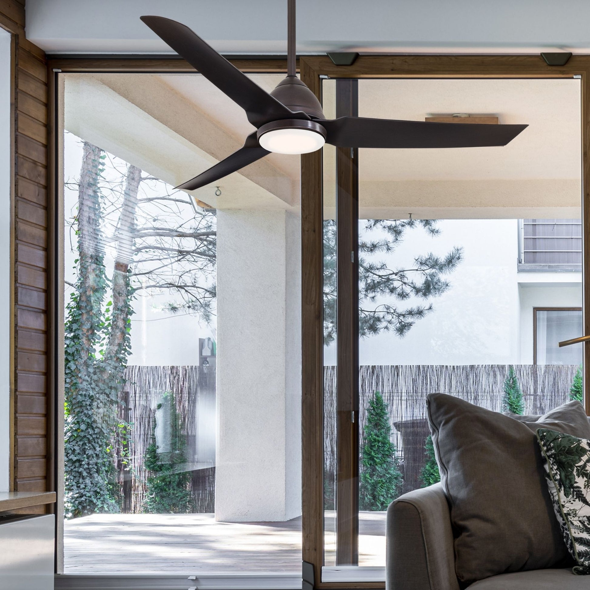 Java LED 54" Kocoa Wet Rated Ceiling Fan with Light and Remote - Bees Lighting